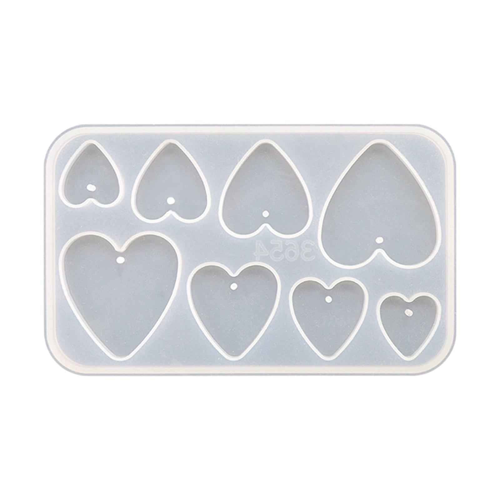 3xEarrings Pendants Mould DIY Epoxy Resin for Party Supplies Crafts Home Decor Heart