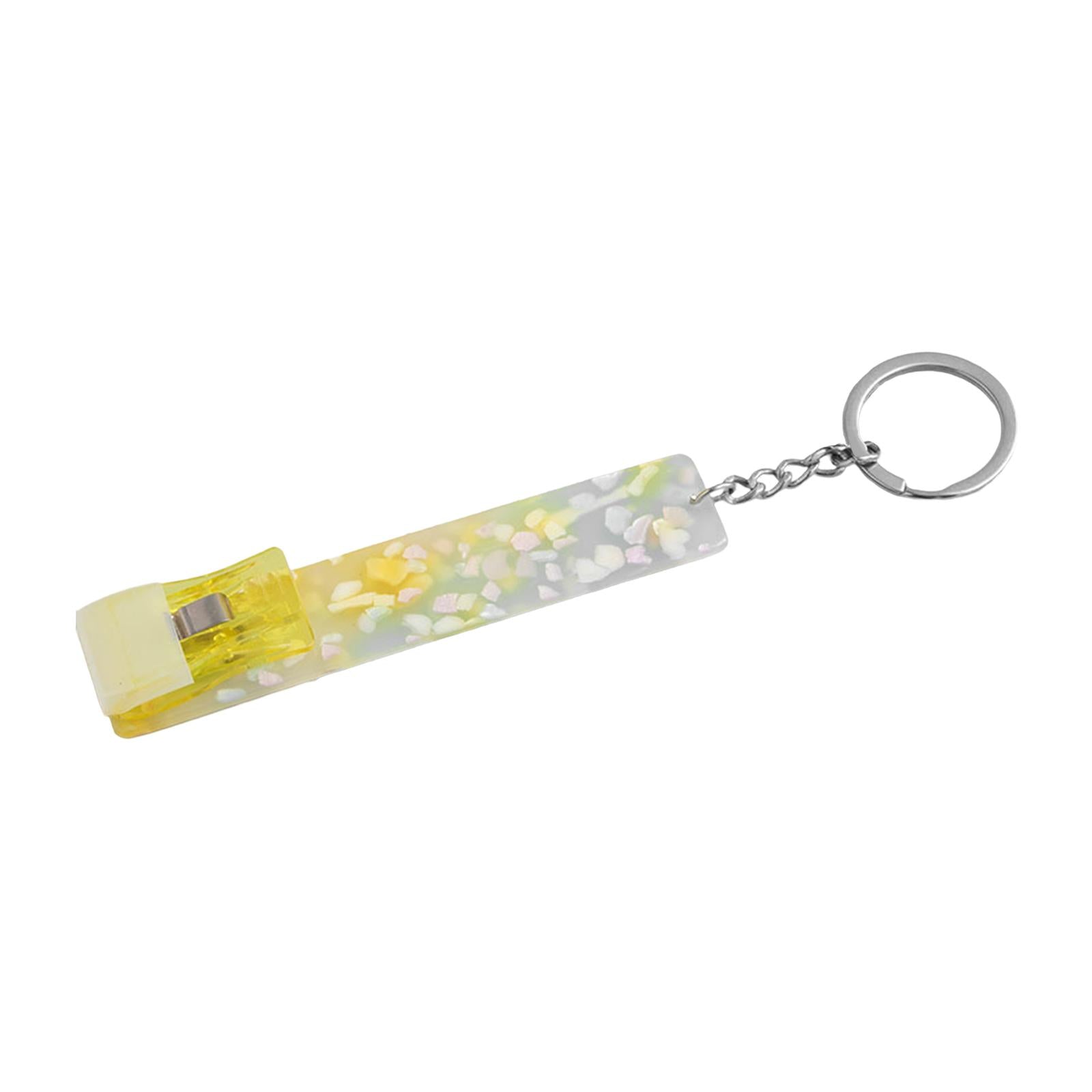 4xCredit Card Puller ATM Keychain Card Clip for Long Nails Picker Card Grabber Yellow