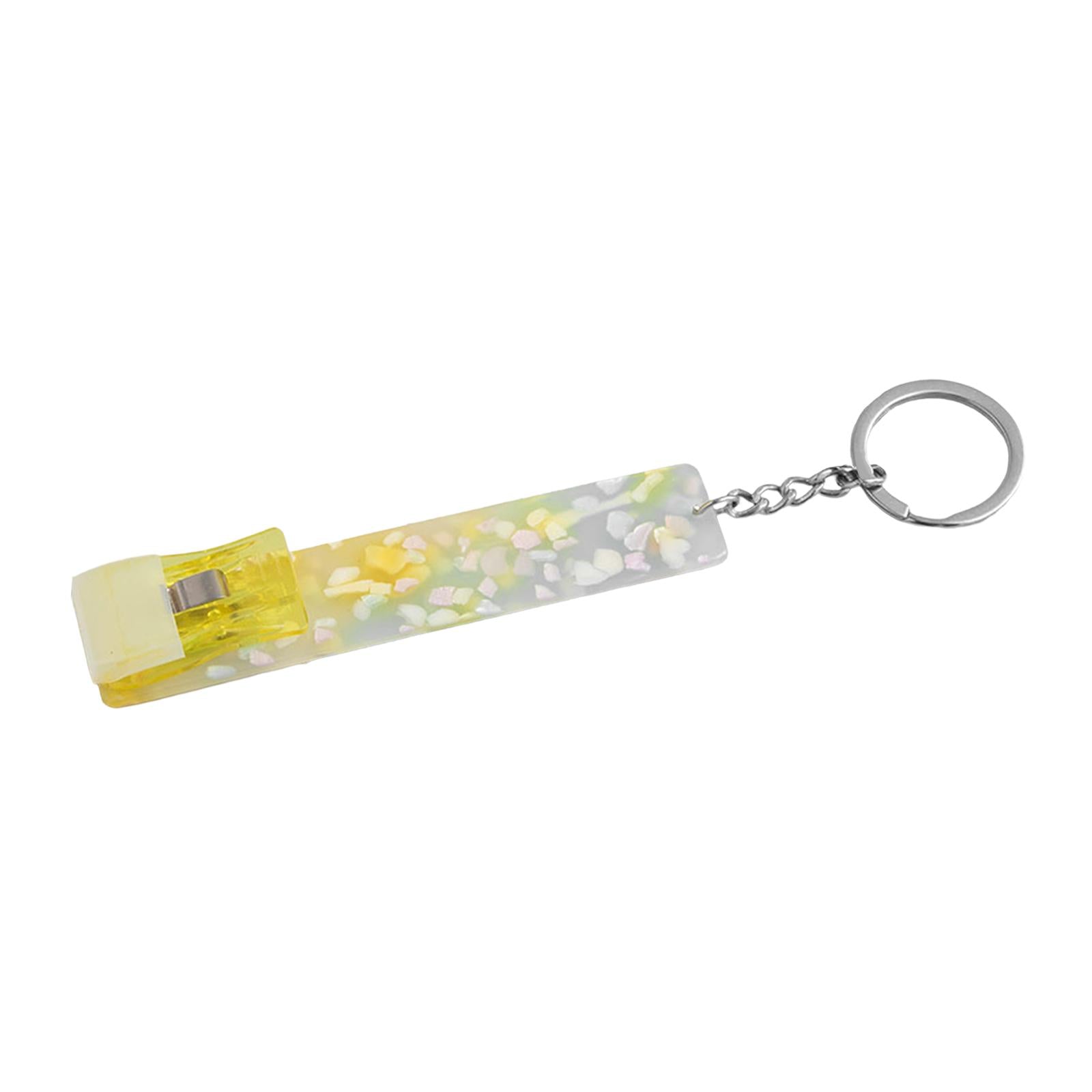 2xCredit Card Puller ATM Keychain Card Clip for Long Nails Picker Card Grabber Yellow