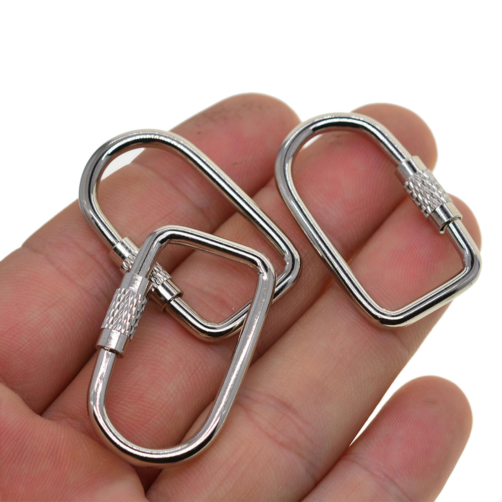 2x10 Pieces Locking Carabiner Locking Clips Screw Lock Buckle for Bags Outdoor