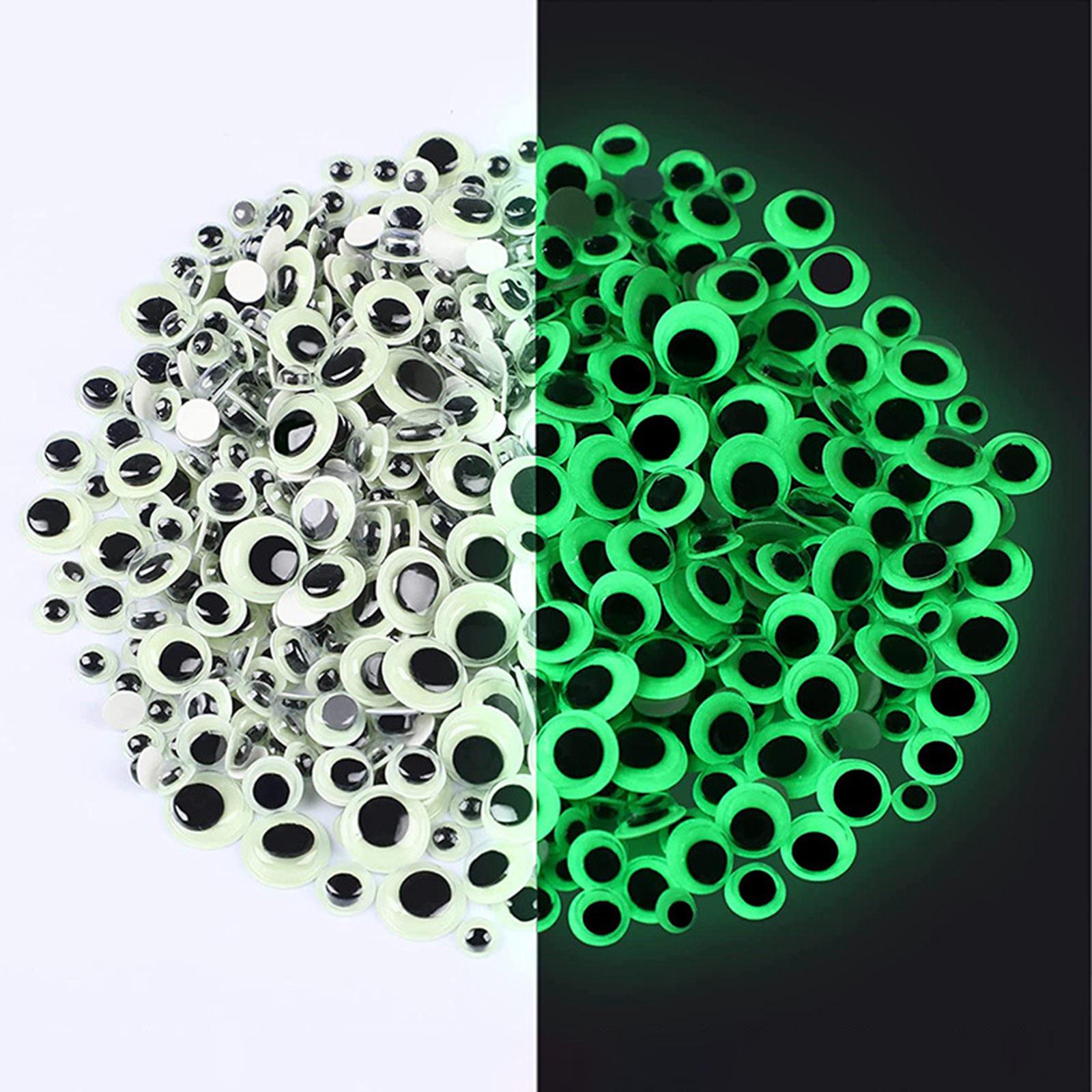 2xGlow in The Dark Eyes Sticky Self Adhesive for Crafts Handmade DIY Soft Toys 7mm 100pcs