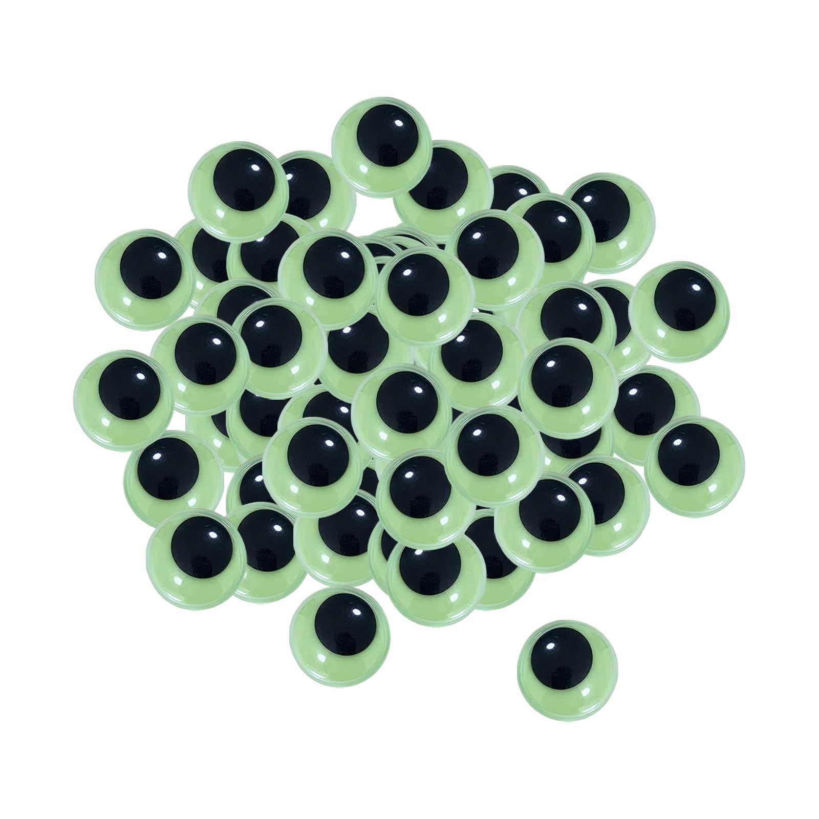 2xGlow in The Dark Eyes Sticky Self Adhesive for Crafts Handmade DIY Soft Toys 15mm 50pcs