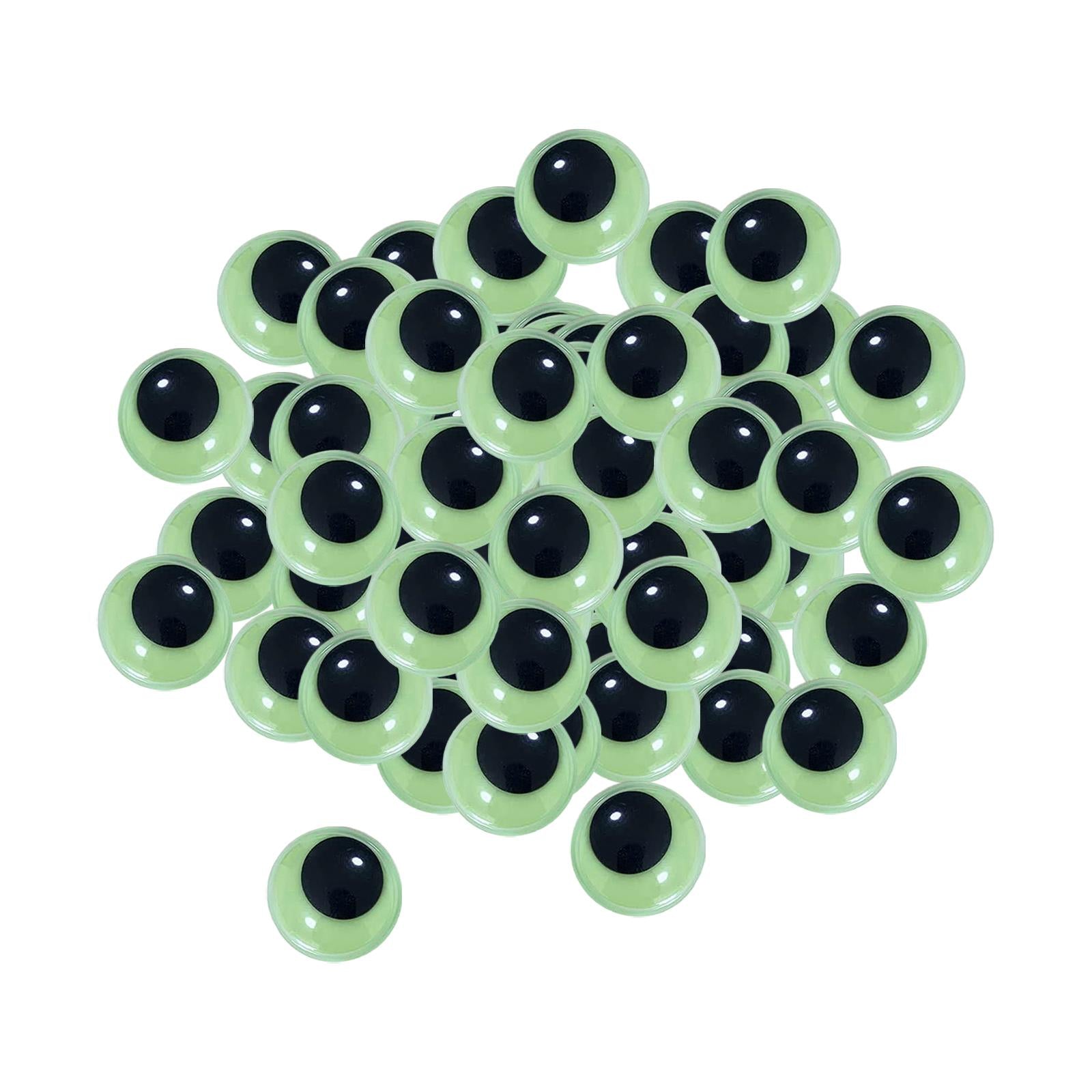 3xGlow in The Dark Eyes Sticky Self Adhesive for Crafts Handmade DIY Soft Toys 15mm 50pcs
