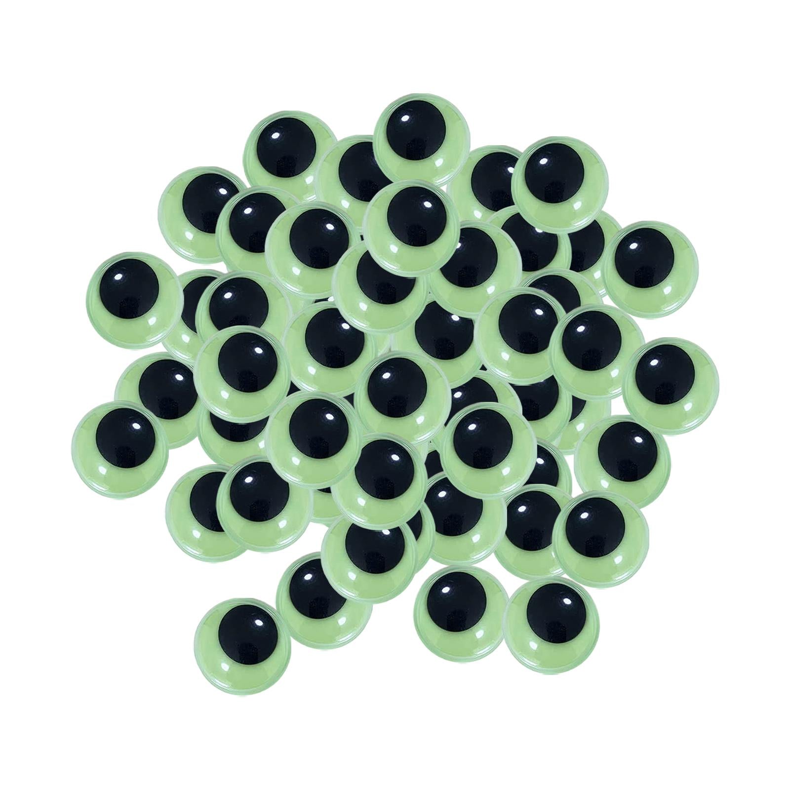 2xGlow in The Dark Eyes Sticky Self Adhesive for Crafts Handmade DIY Soft Toys 15mm 50pcs