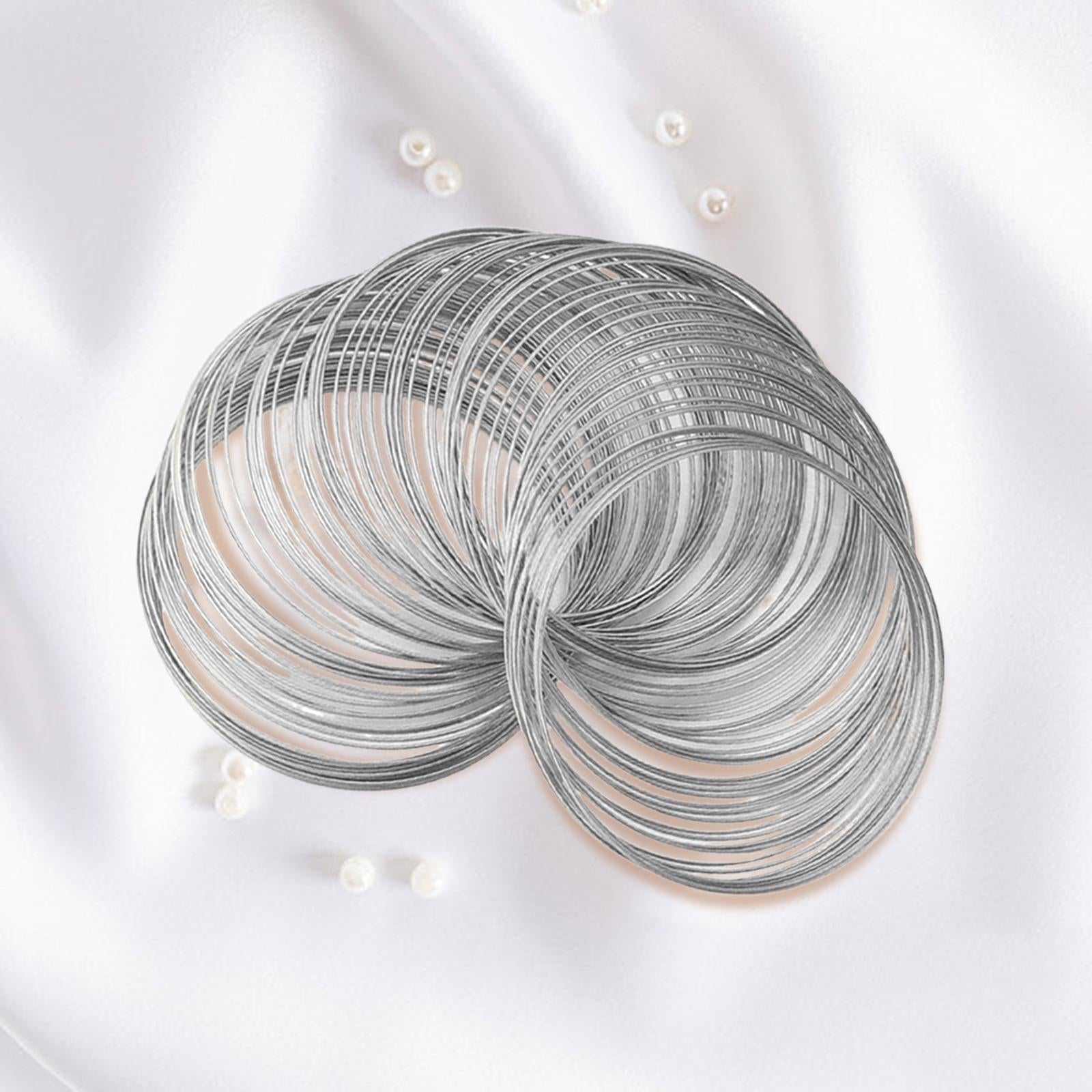 4xMemory Wire for Jewelry Making Beading Wire for Bangle Handmade White K