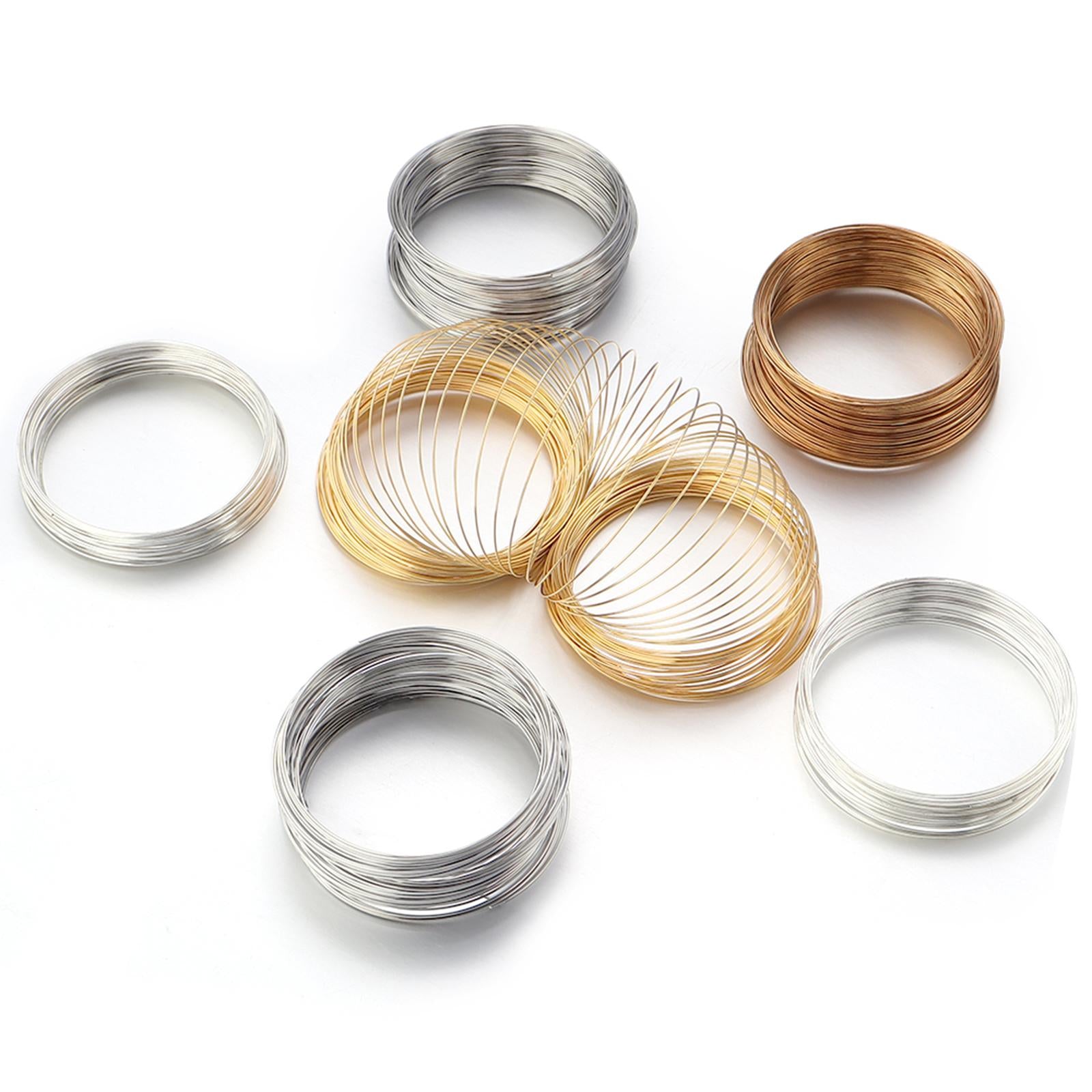 2xMemory Wire for Jewelry Making Beading Wire for Bangle Handmade Silver