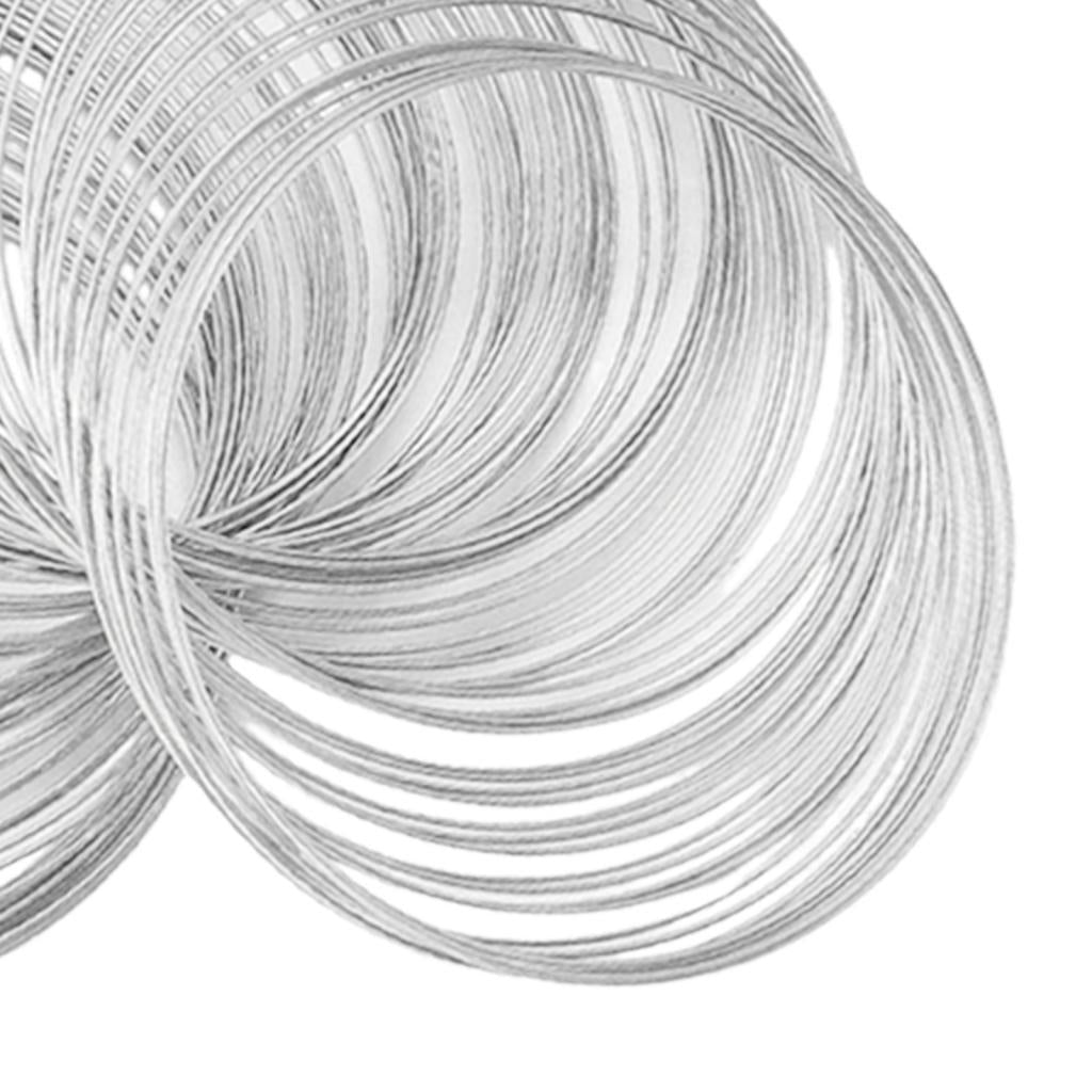 4xMemory Wire for Jewelry Making Beading Wire for Bangle Handmade Silver