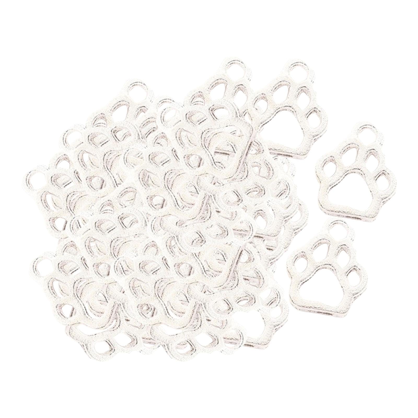 2x50x Bear Claw Pendants Bear Claw Charms for Jewelry Making Bracelets Earring Silver