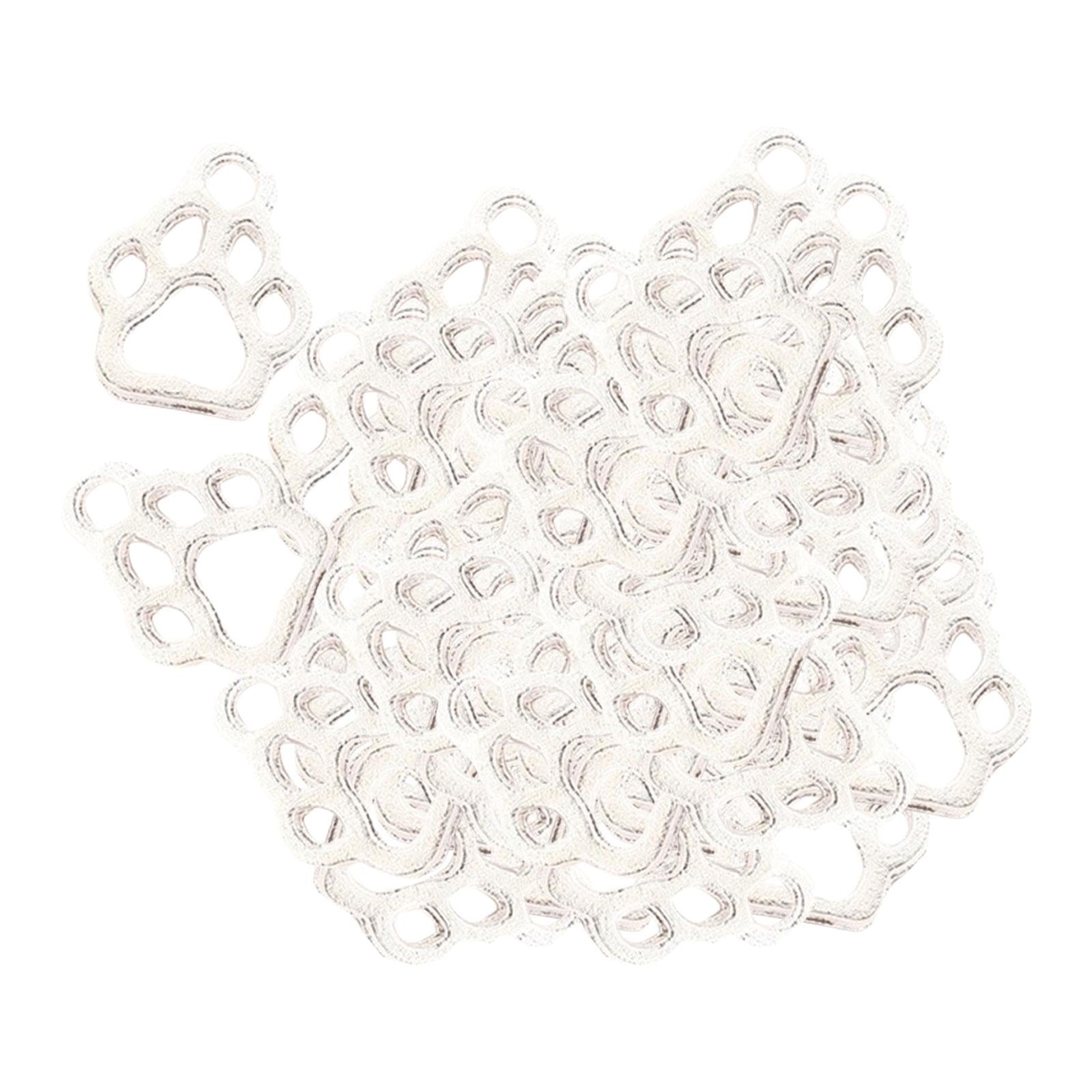 2x50x Bear Claw Pendants Bear Claw Charms for Jewelry Making Bracelets Earring Silver