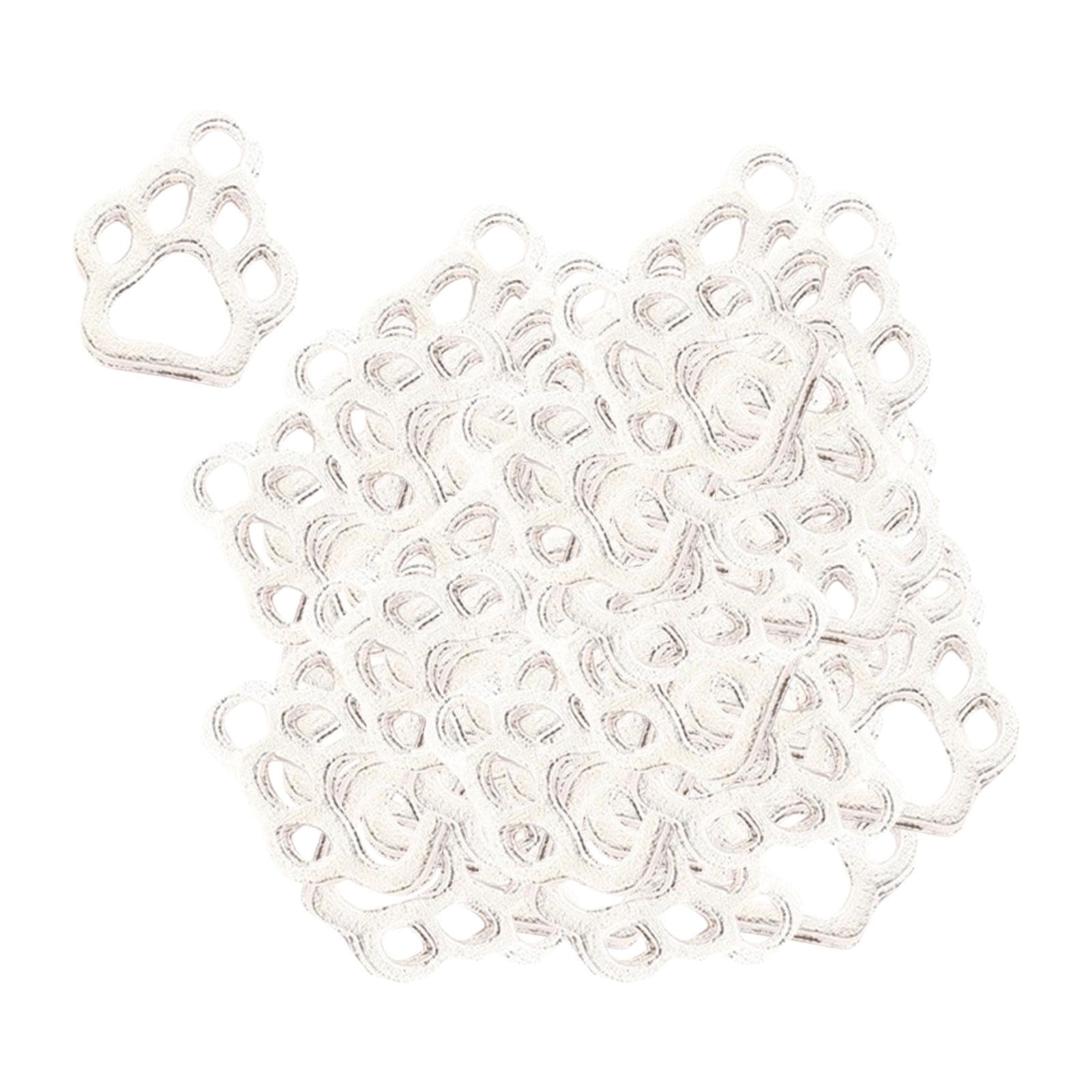 2x50x Bear Claw Pendants Bear Claw Charms for Jewelry Making Bracelets Earring Silver