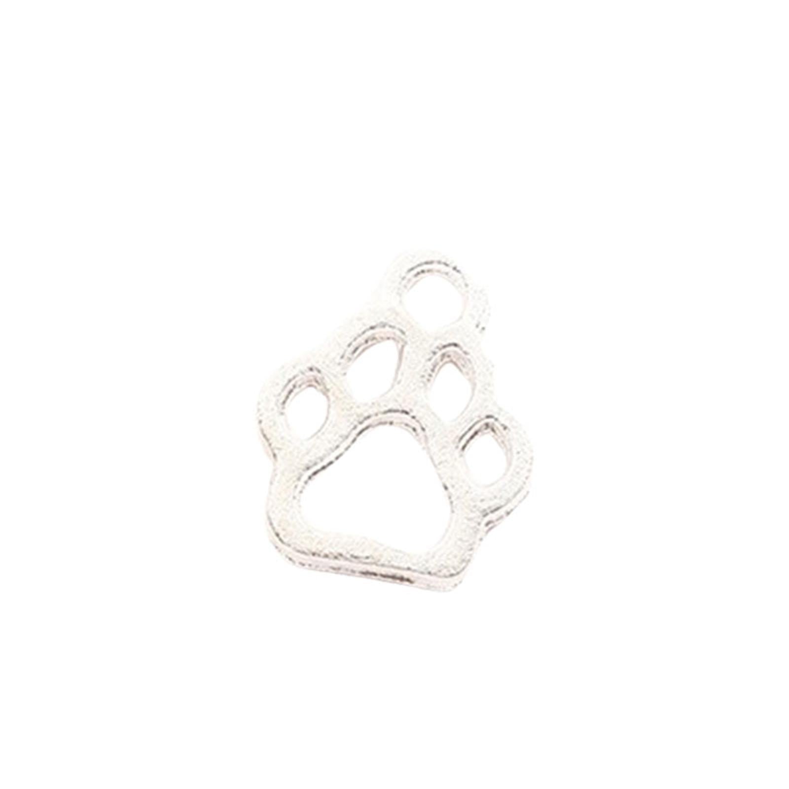 2x50x Bear Claw Pendants Bear Claw Charms for Jewelry Making Bracelets Earring Silver
