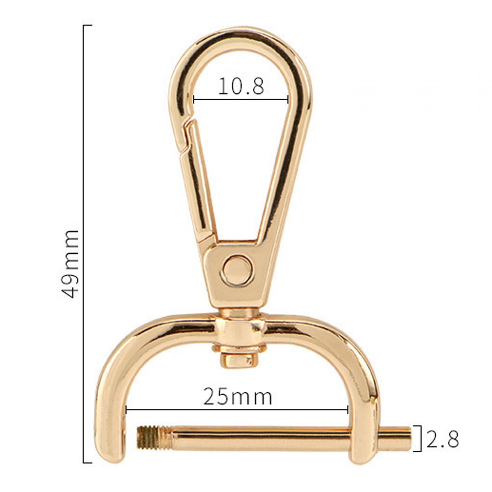 4xSwivel Snap Hooks Replacement DIY Crafts Trigger Clips Swivel Lobster Clasps 19mm Gold
