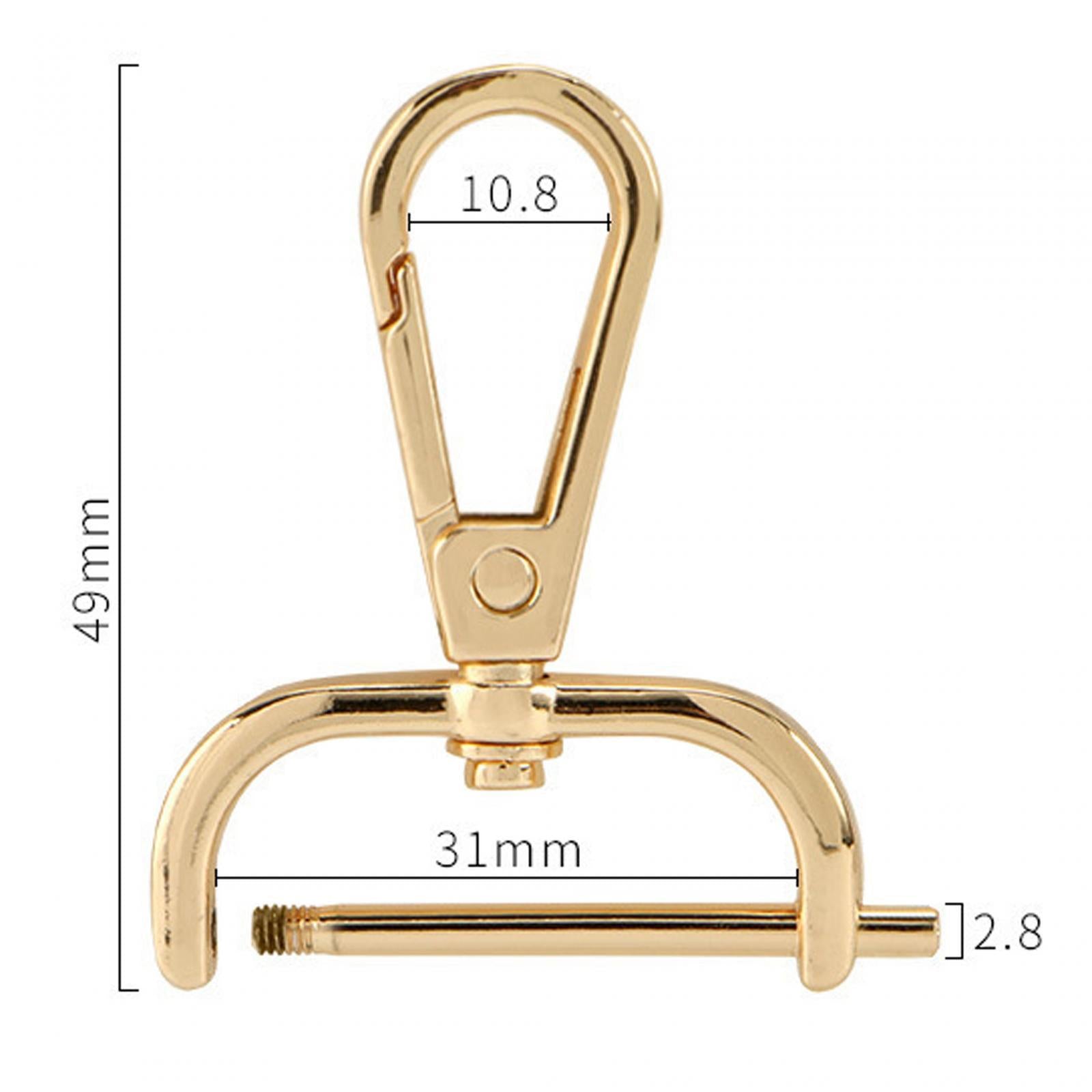 2xSwivel Snap Hooks Replacement DIY Crafts Trigger Clips Swivel Lobster Clasps 31mm Gold