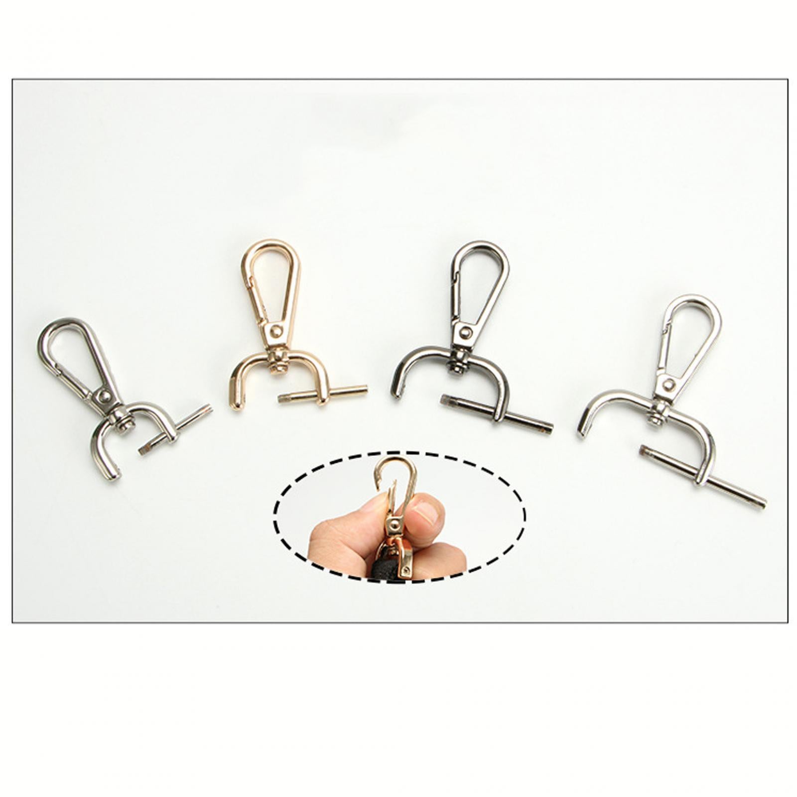 4xSwivel Snap Hooks Replacement DIY Crafts Trigger Clips Swivel Lobster Clasps 31mm Black