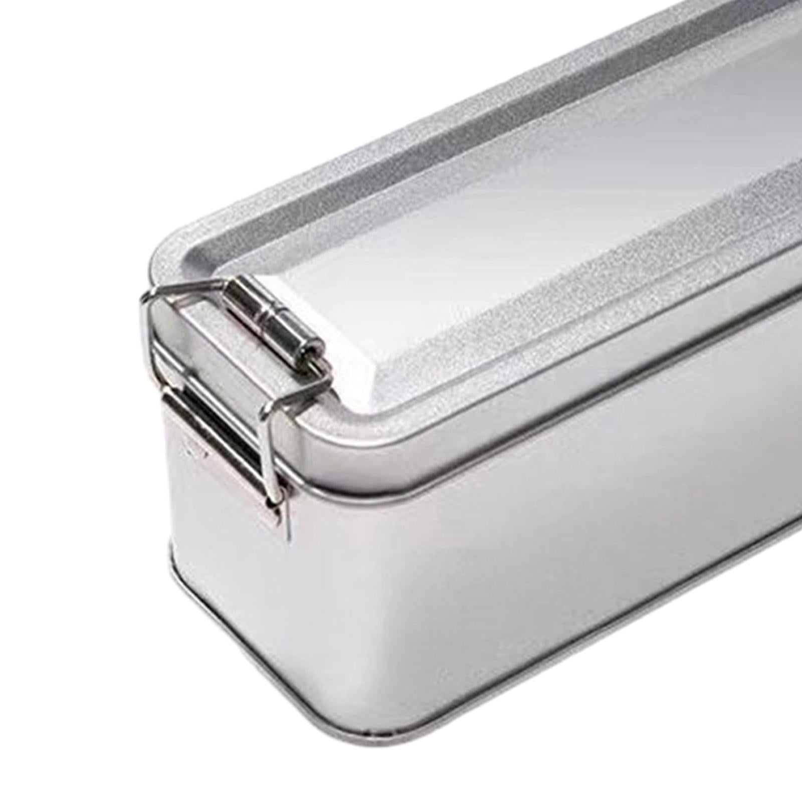 3xMetal Tin Box with Lid Pineapple Cake Packaging Storage Container Cookie Tin Silver