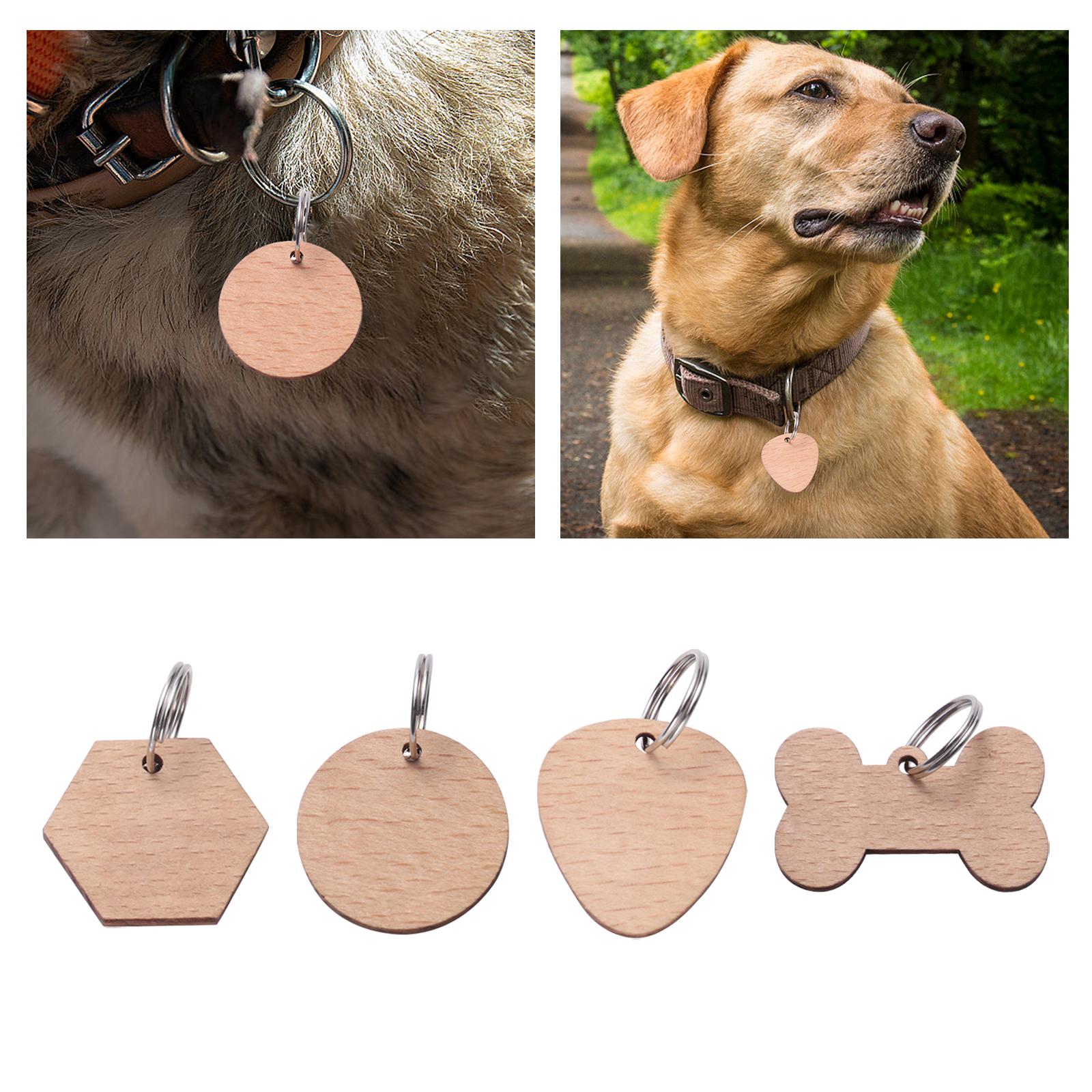 4xUnfinished Dog Tag Identification Tag Prevent Pet Lost Personalized Pets Tag Hexagon 3x2.55x0.2cm