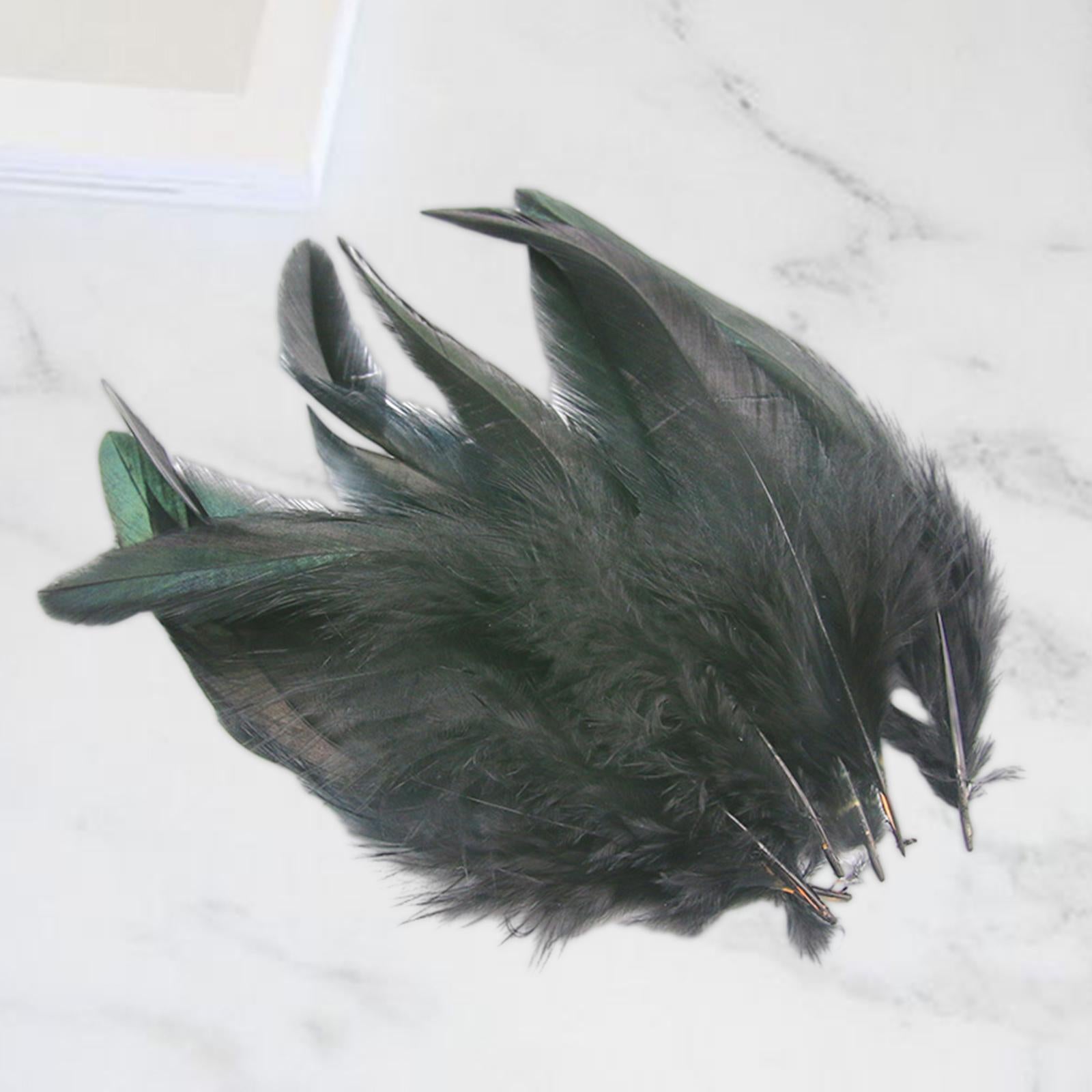 2x50Pcs Feathers for DIY Crafts Decorations for Wedding Jewelry Making Black
