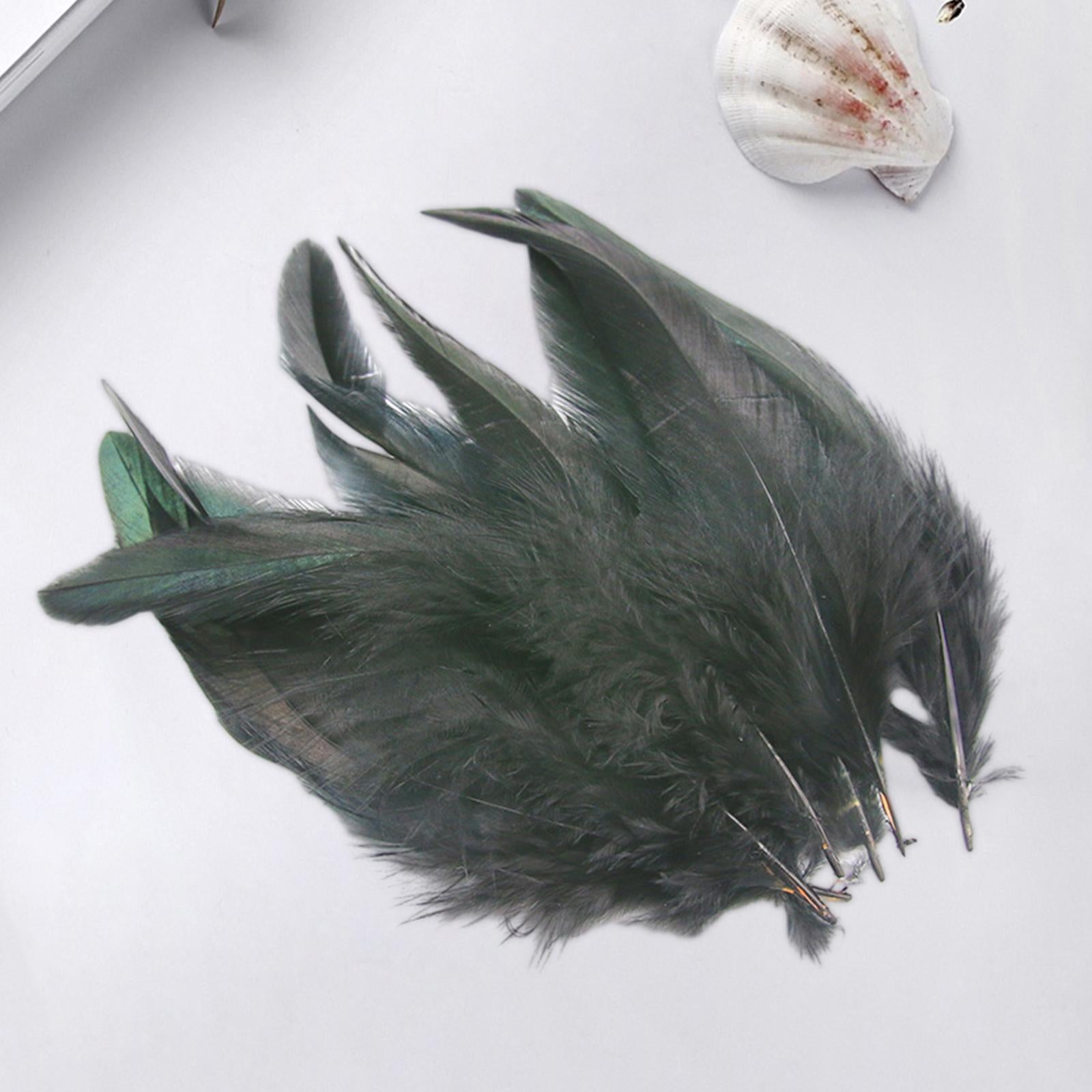 2x50Pcs Feathers for DIY Crafts Decorations for Wedding Jewelry Making Black