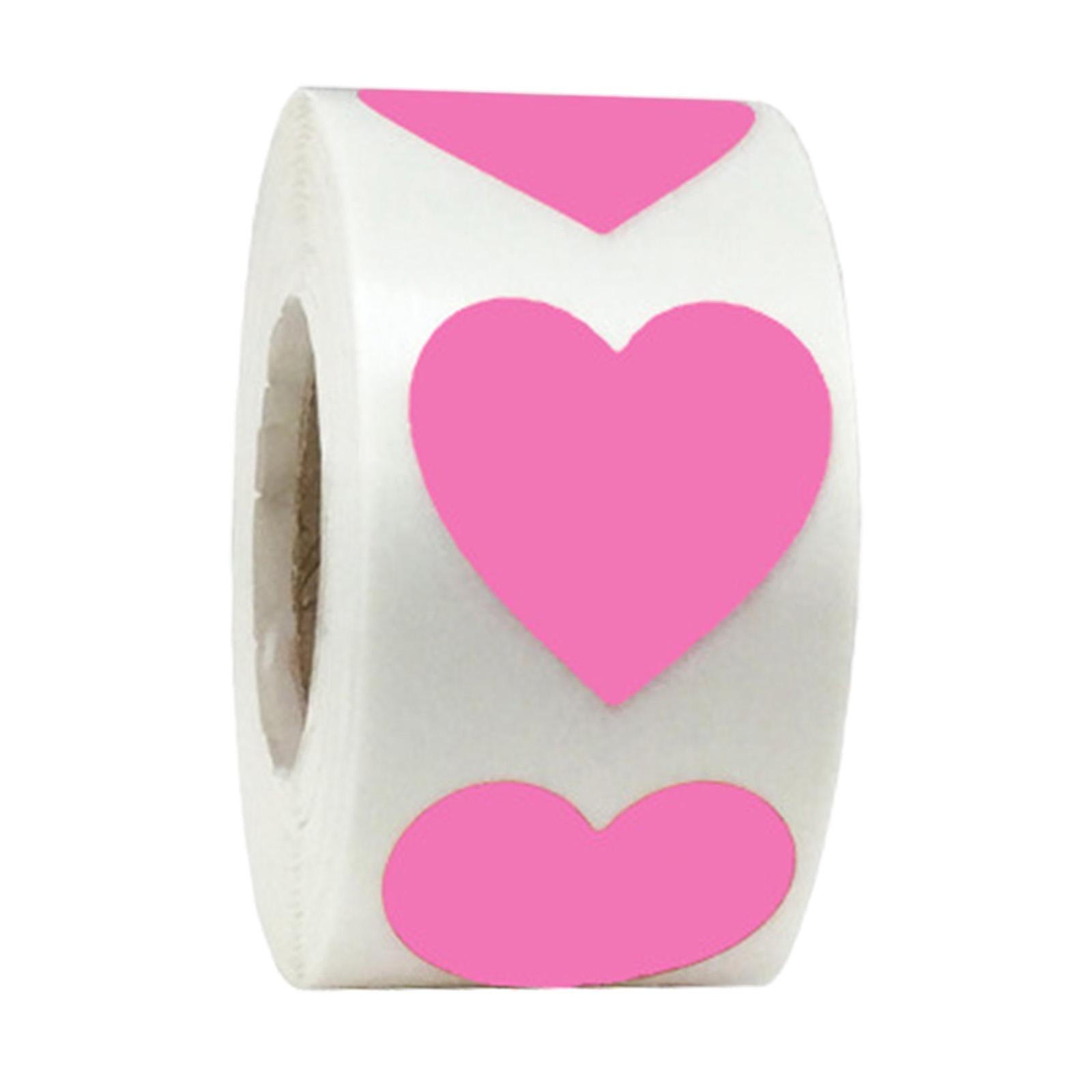 3xHeart Stickers 500Pcs Valentines Day Decoration for Birthdays Party Holidays Pink