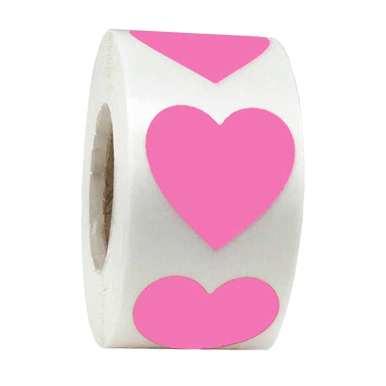 2xHeart Stickers 500Pcs Valentines Day Decoration for Birthdays Party Holidays Pink