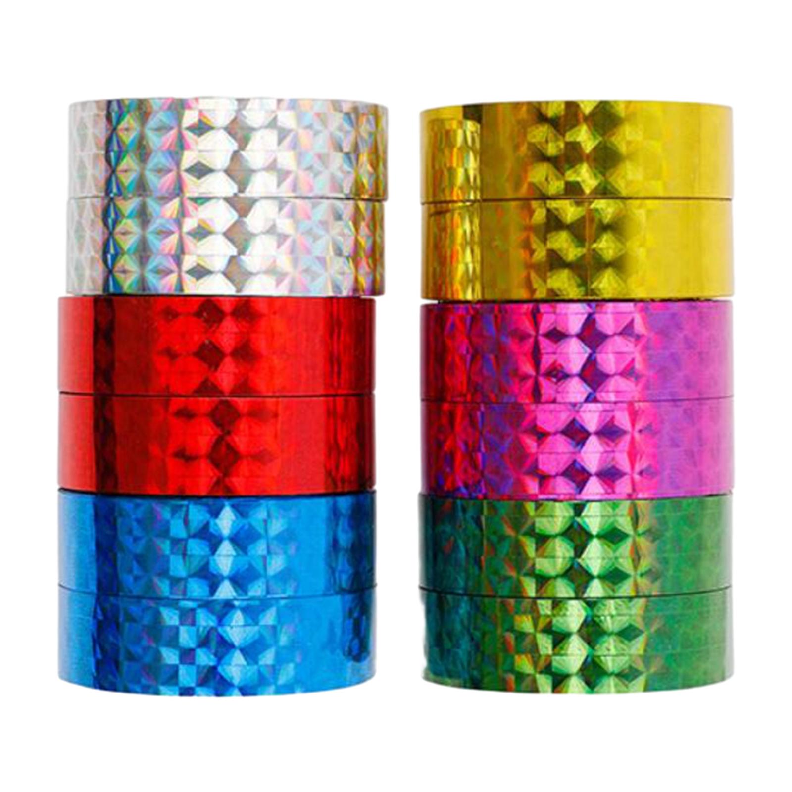 2x10 Pieces Valentine's Day Tapes Masking Tape for Planner Card Making Journal Holographic