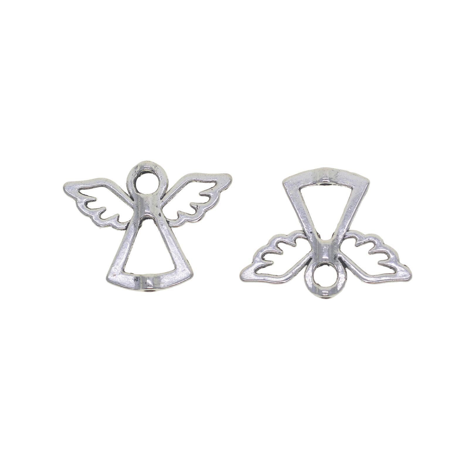 2x30Pcs Angel Wing Spacer Beads Alloy for DIY Necklace Jewelry Making Supplies