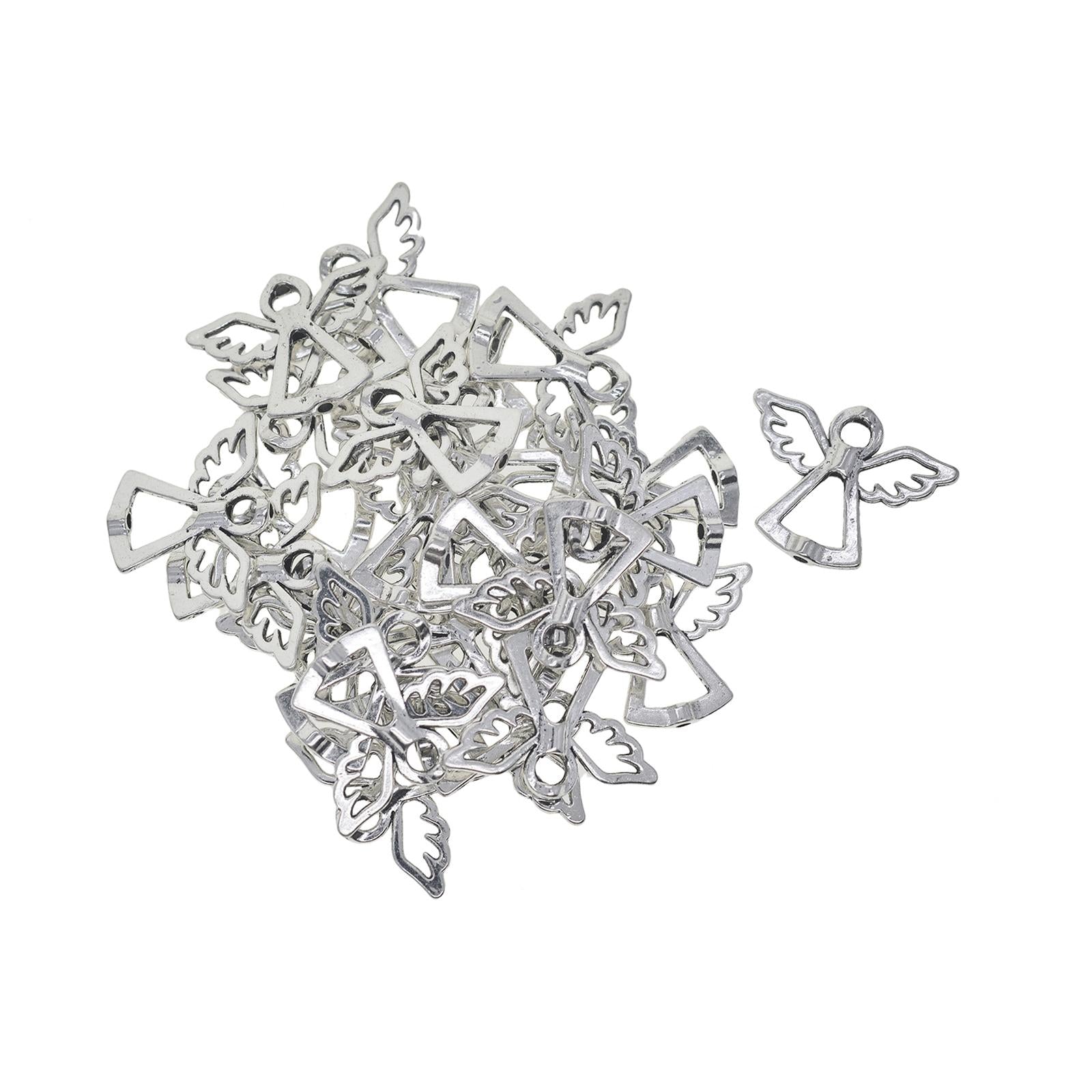 2x30Pcs Angel Wing Spacer Beads Alloy for DIY Necklace Jewelry Making Supplies