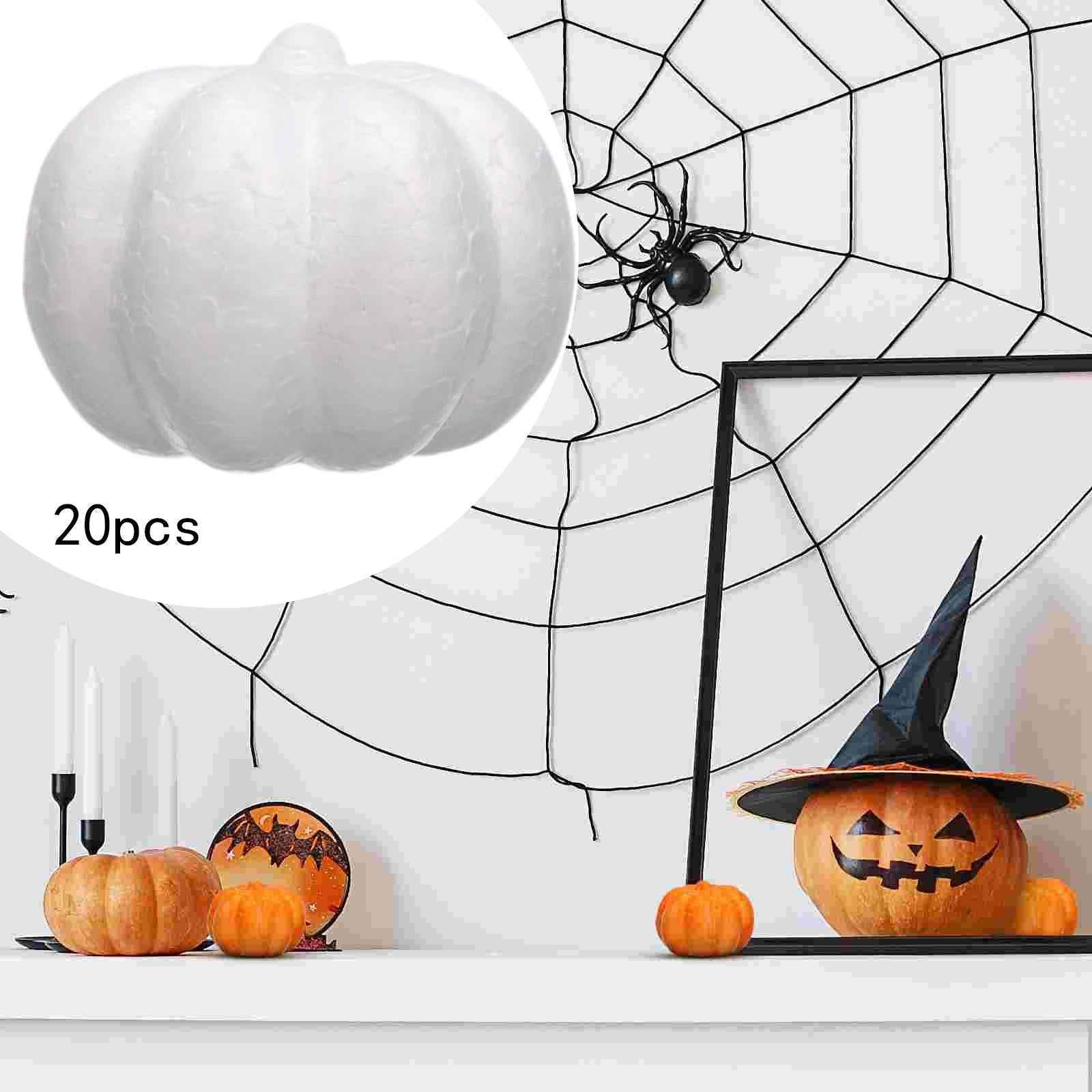 20Pcs Foam Pumpkins Handmade DIY Arts for Halloween School Project Christmas