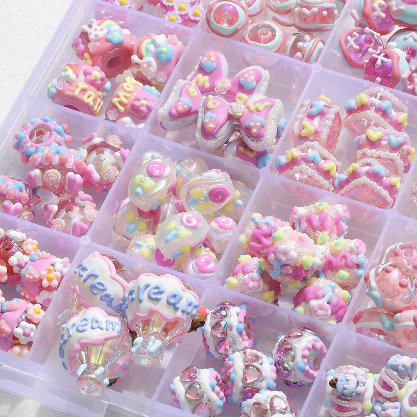 Resin Bead DIY Crafting DIY Craft Candy Color for Necklace Beading Bracelets I
