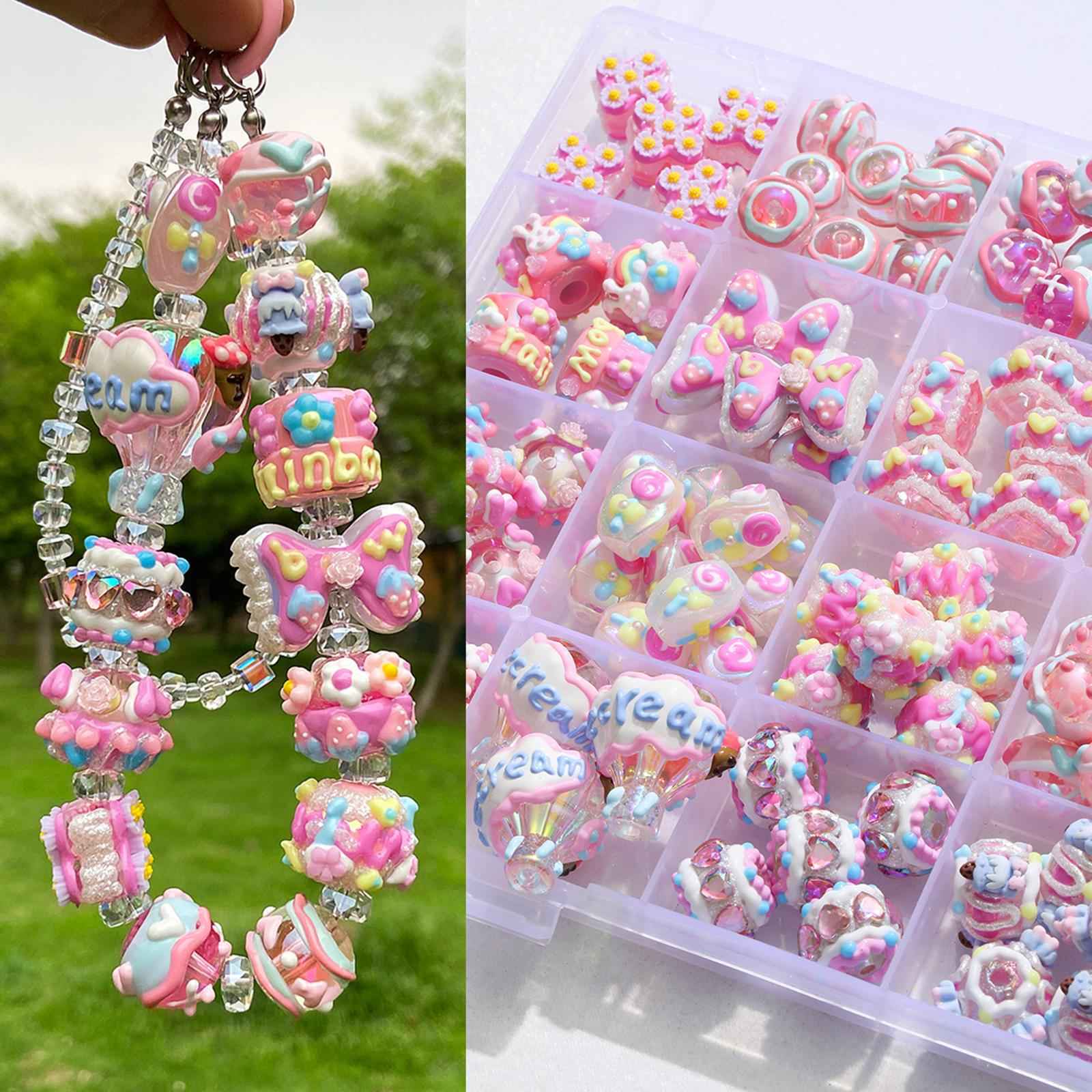 Resin Bead DIY Crafting DIY Craft Candy Color for Necklace Beading Bracelets I