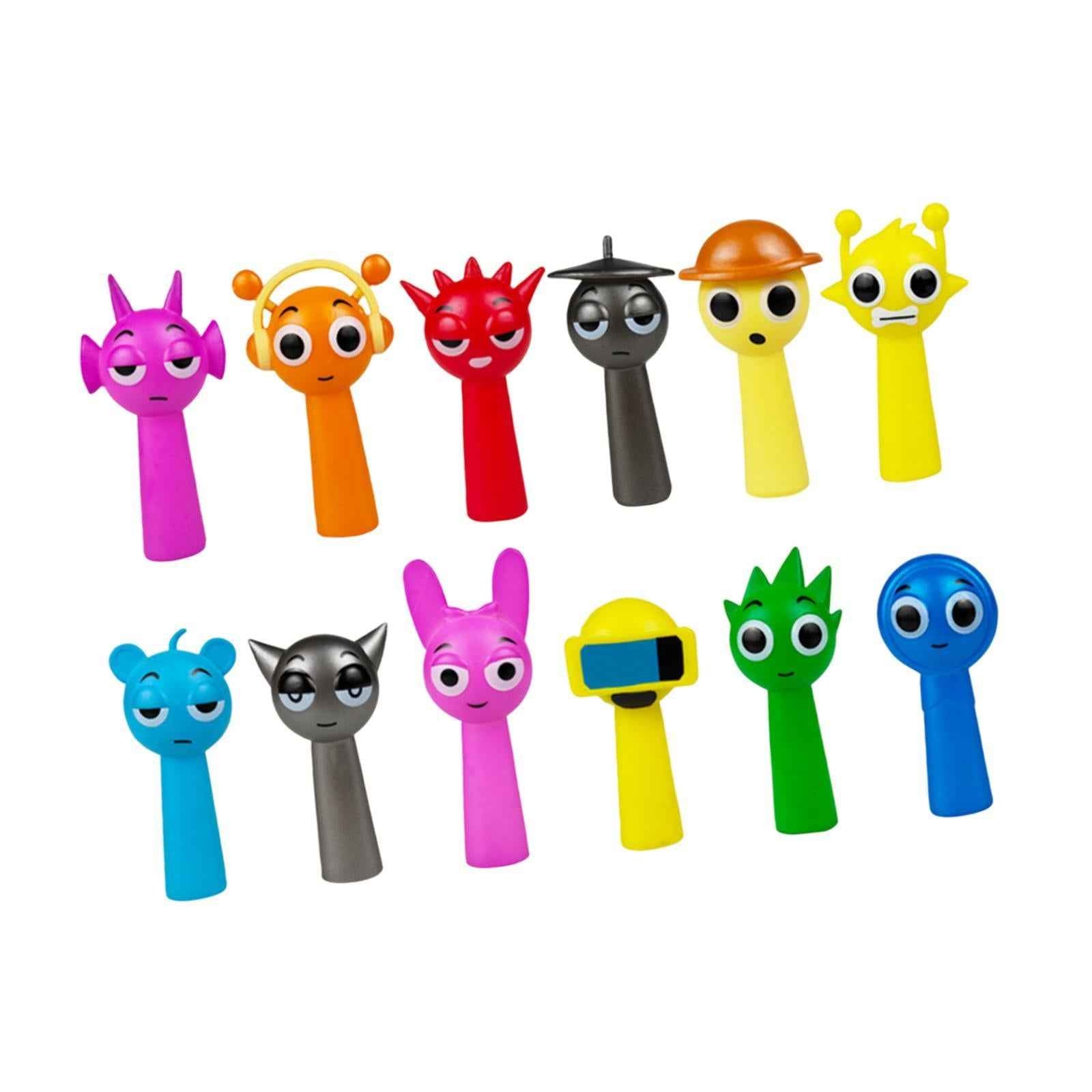 12 Pieces Sprunki Figures Gifts for Girls Boys Colorful Rhythm Box Figurines
