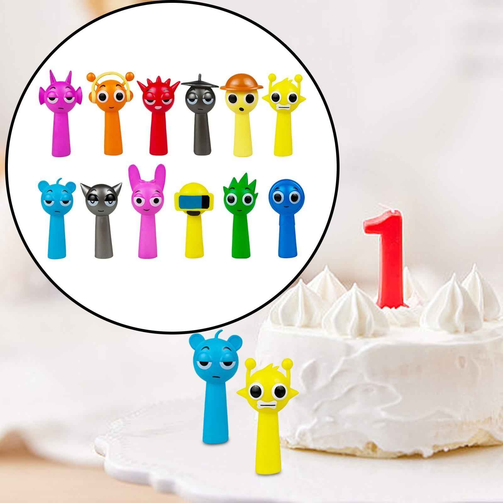 12 Pieces Sprunki Figures Gifts for Girls Boys Colorful Rhythm Box Figurines