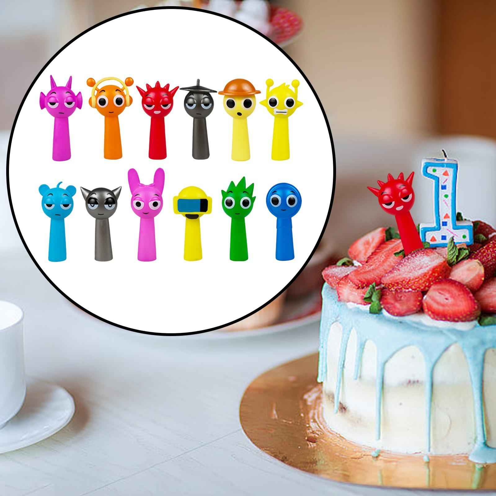 12 Pieces Sprunki Figures Gifts for Girls Boys Colorful Rhythm Box Figurines