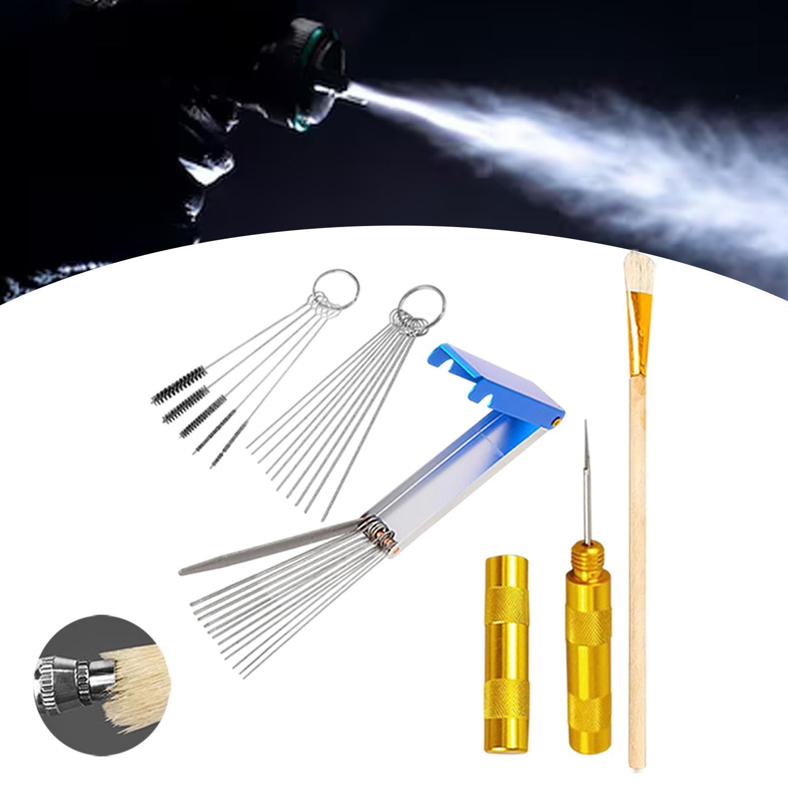 Airbrush Cleaning Brush Kit Easy Use Airbrush Cleaner for Studio Office Home Gold
