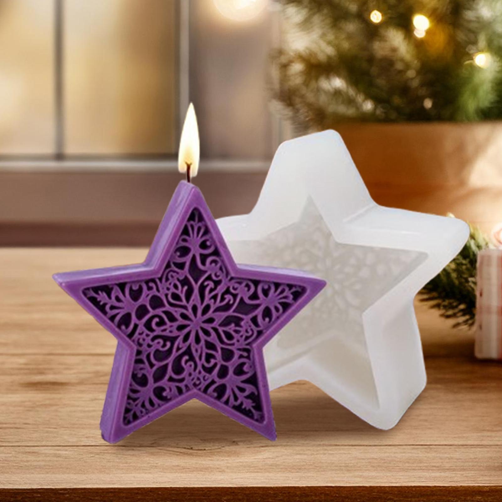 Candle Mould Silicone Mould for Home Decoration Handmade Soap Scented Candle Star