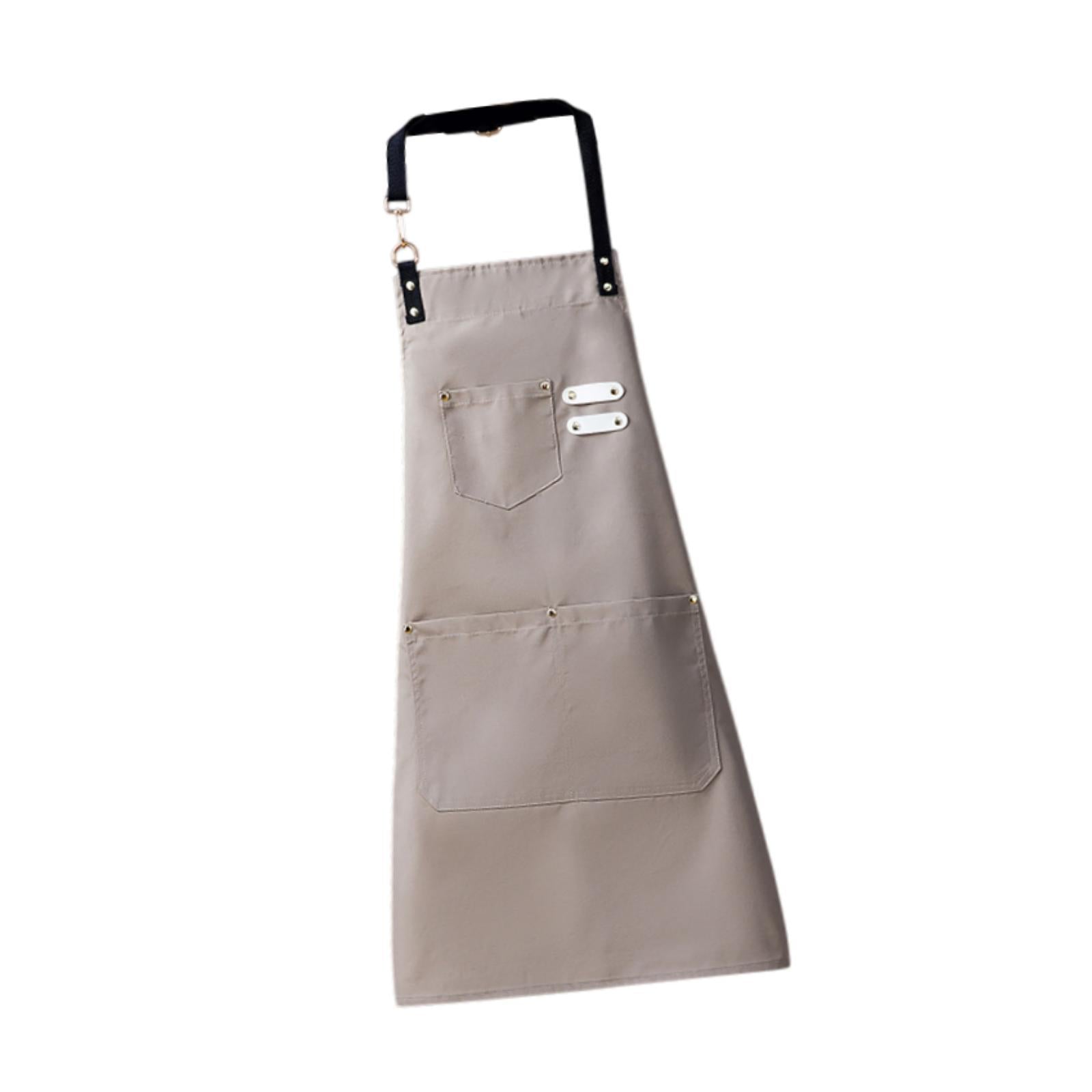 Chef Bib Apron Multipurpose Painting Artist Apron for Garden Commercial Shop Khaki