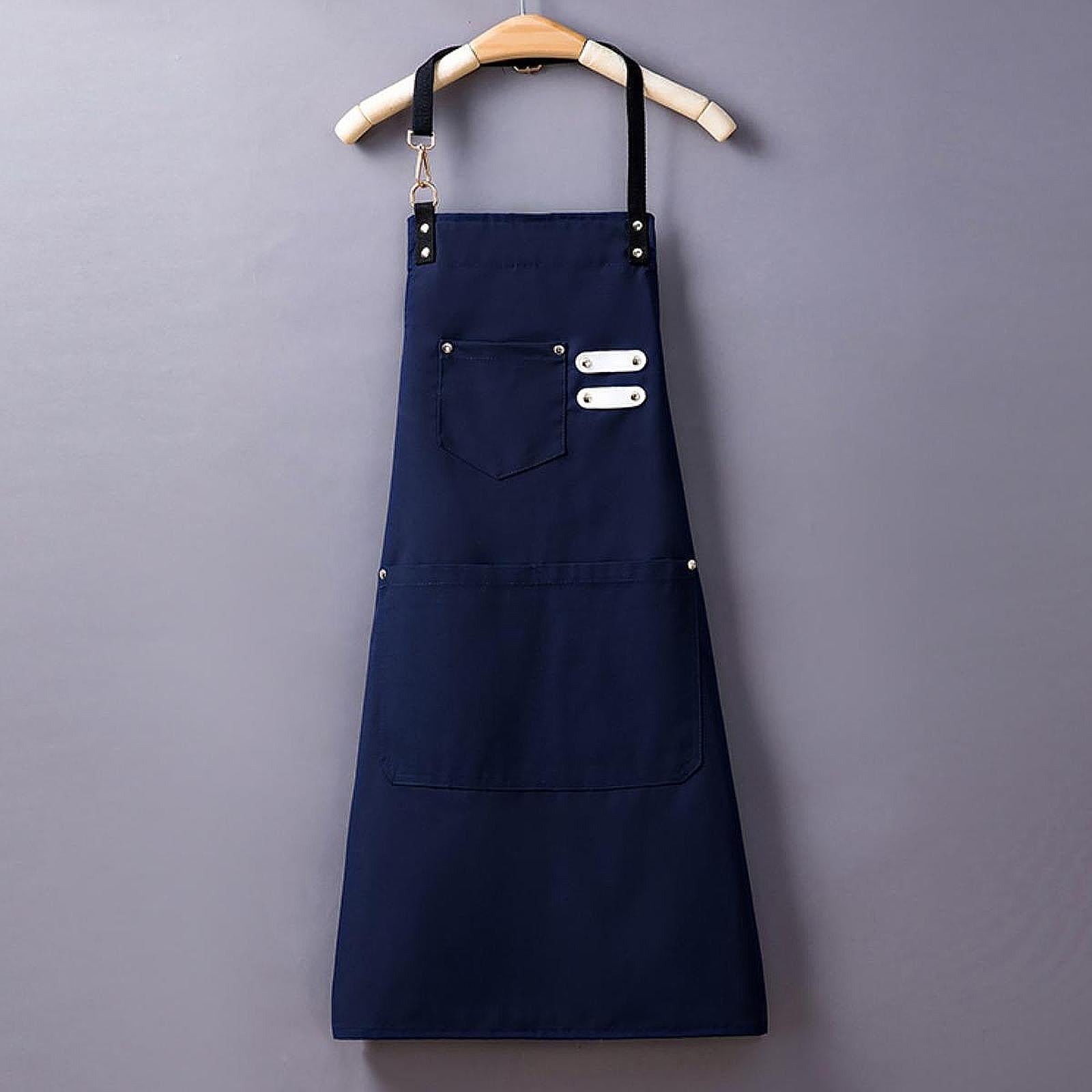 Chef Bib Apron Multipurpose Painting Artist Apron for Garden Commercial Shop Blue
