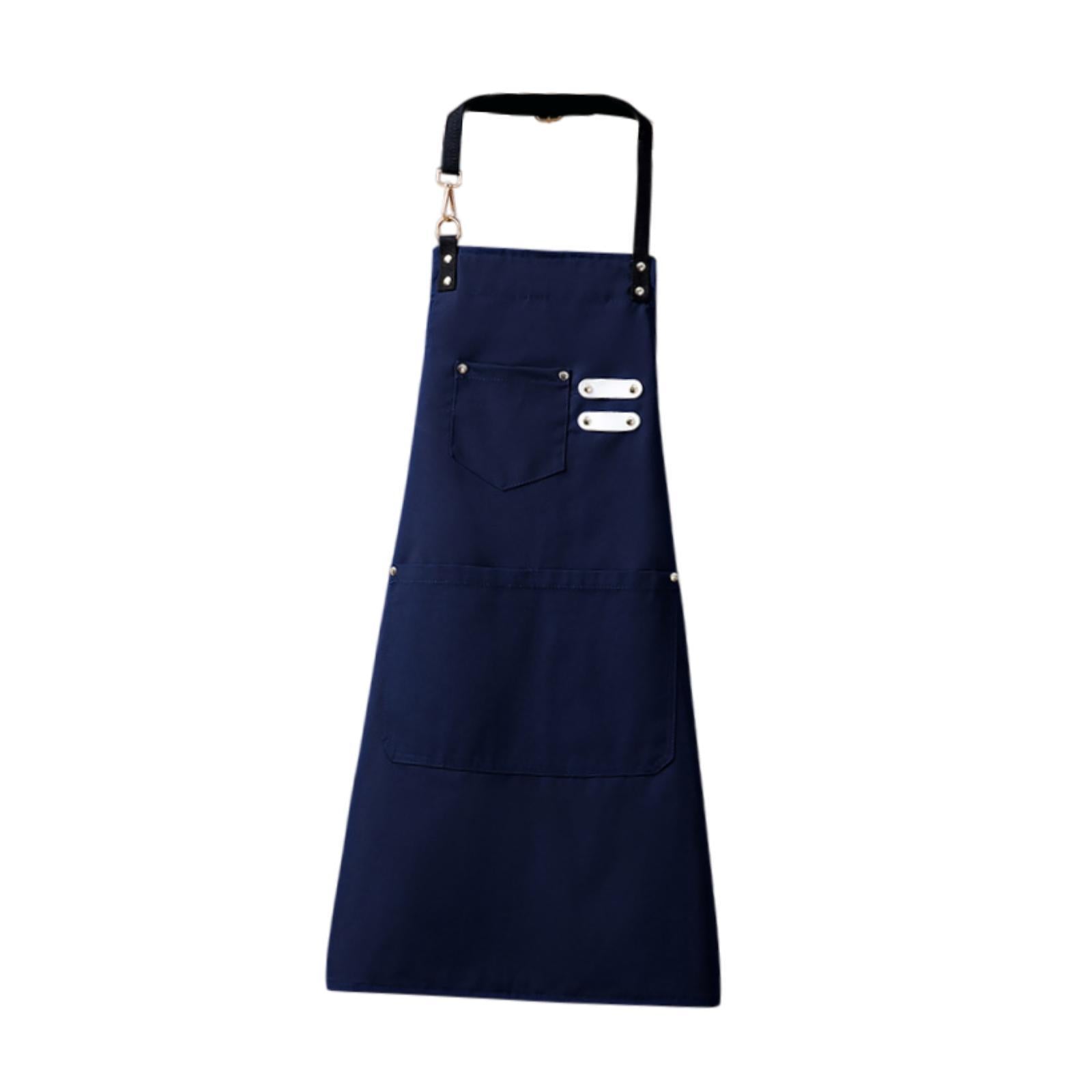 Chef Bib Apron Multipurpose Painting Artist Apron for Garden Commercial Shop Blue