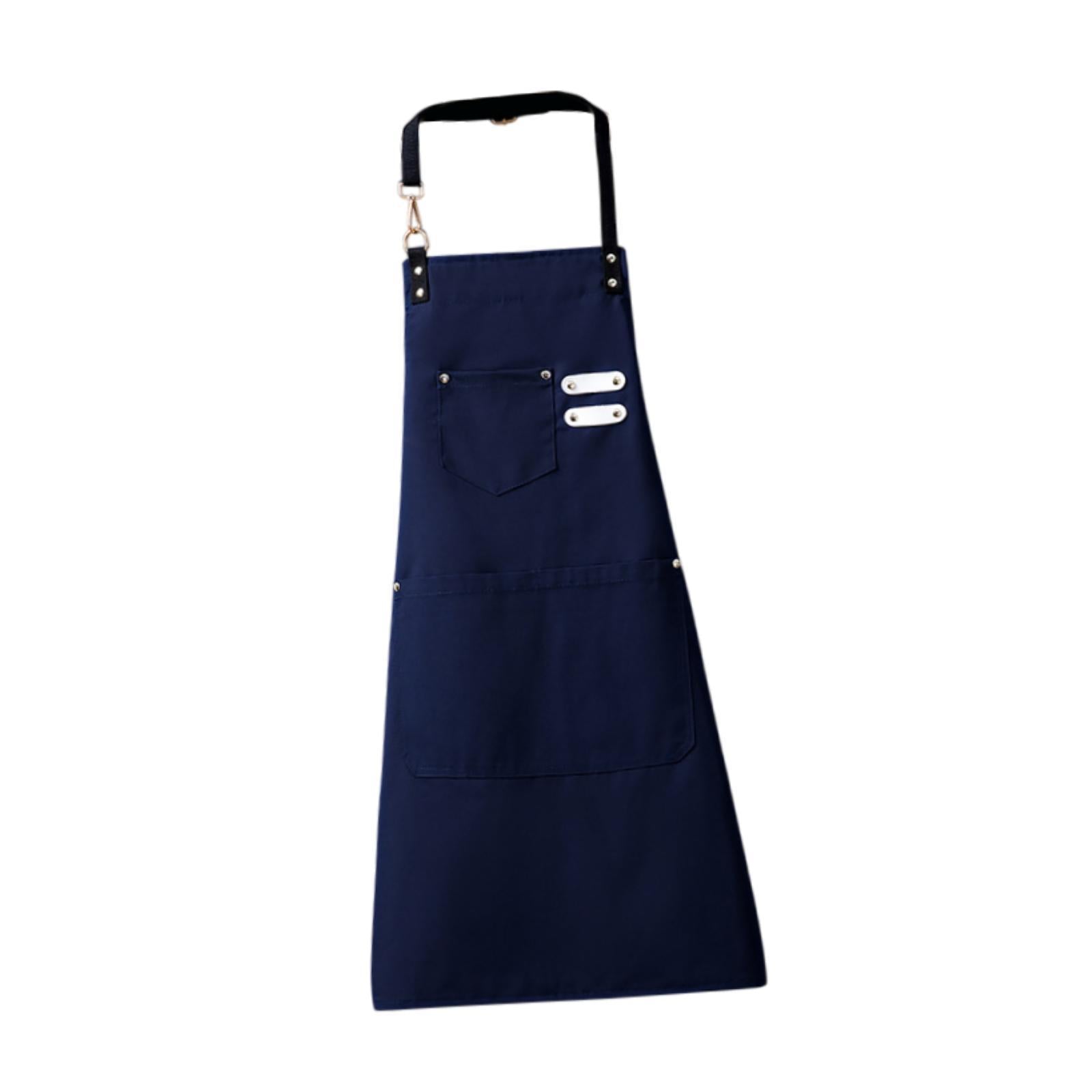 Chef Bib Apron Multipurpose Painting Artist Apron for Garden Commercial Shop Blue