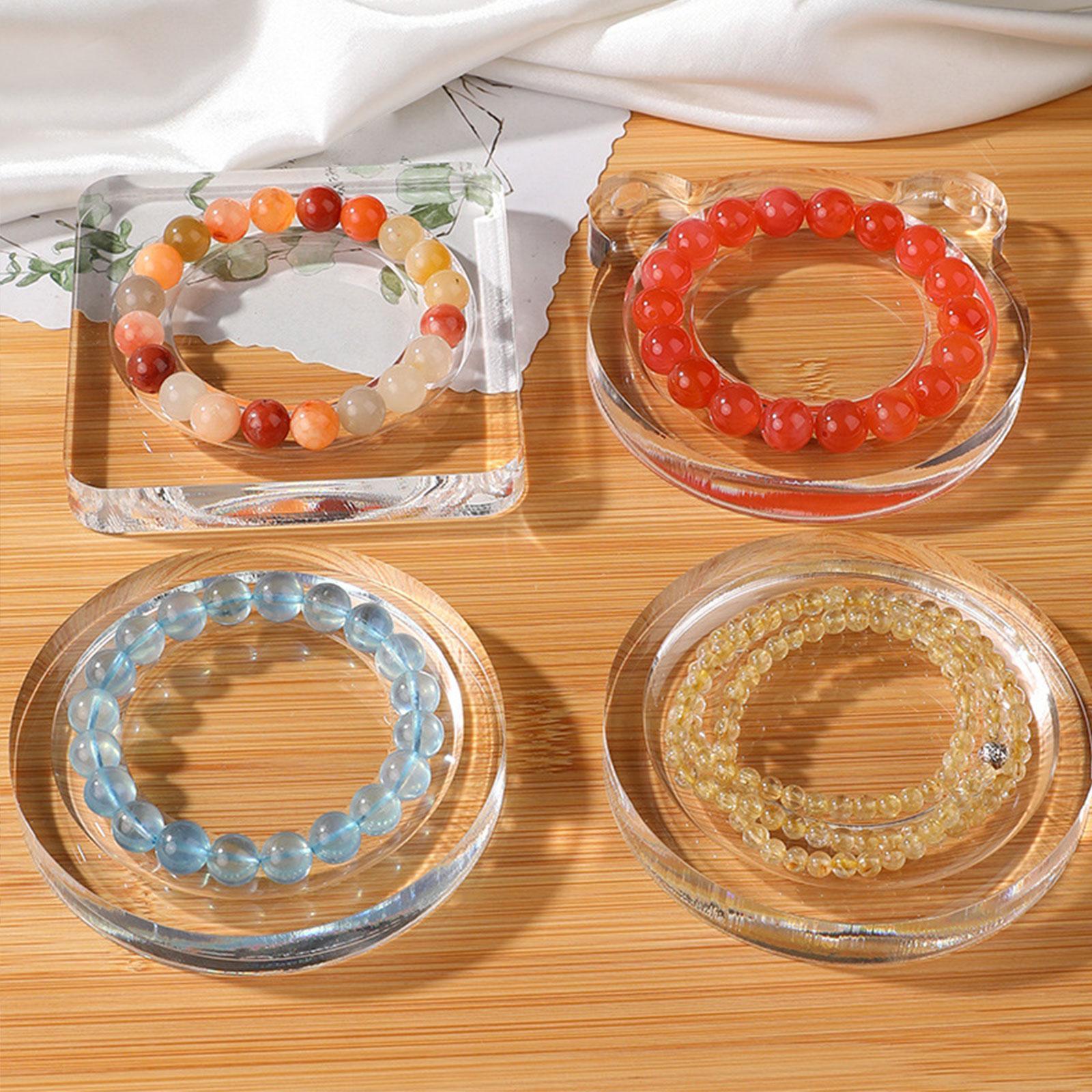 Bracelet Beading Board Acrylic Bead Tray for DIY Design Jewelry Making Round
