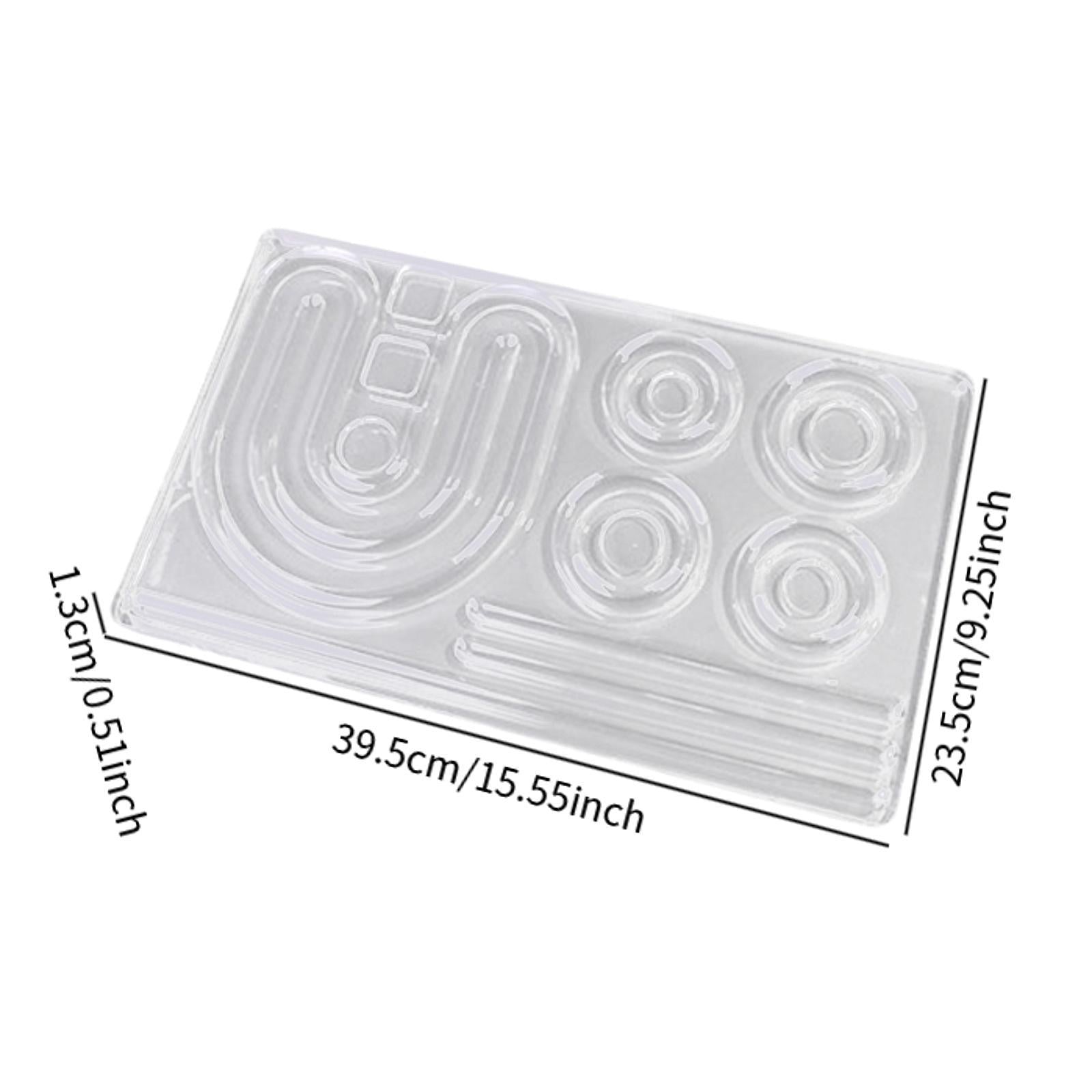 Clear Beading Board Acrylic Bead Tray for Necklace DIY Design Jewelry Making Rectangle L