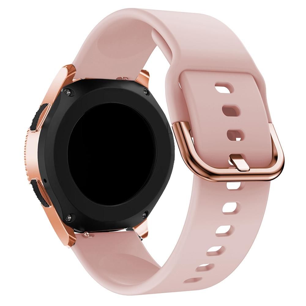 20mm For Huawei Watch GT2 42MM / Amazfit BipS 2 Youth Version Universal Color Buckle Silicone Strap (Pink)