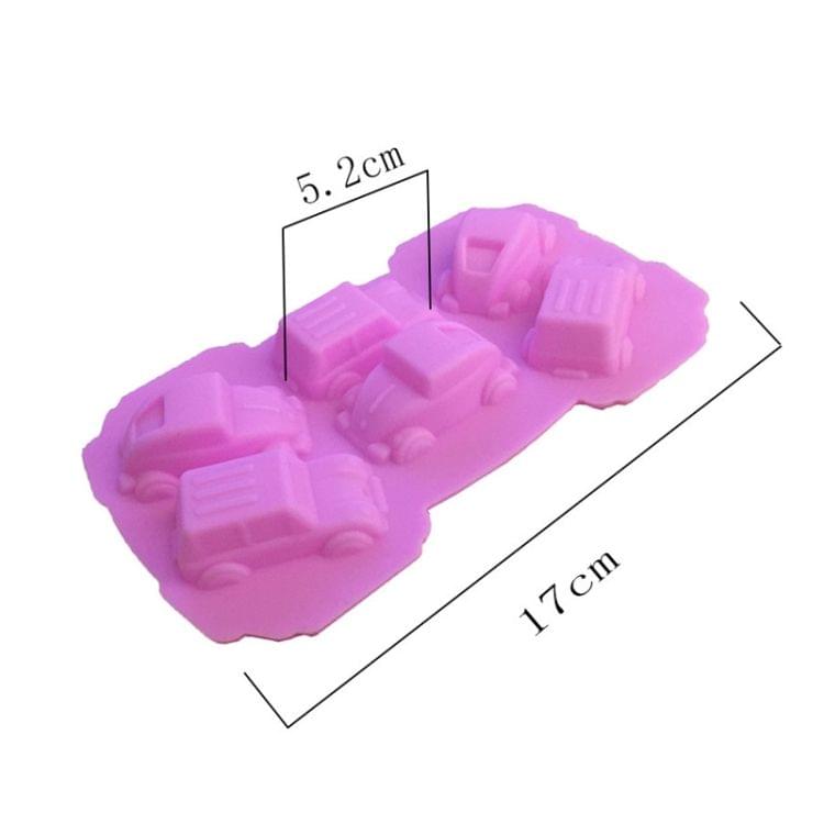 2 PCS 6-Wheeled Car Sports Car Creative Silicone Chocolate Mold Cake Silicone Soap Aroma DIY Jelly Mold