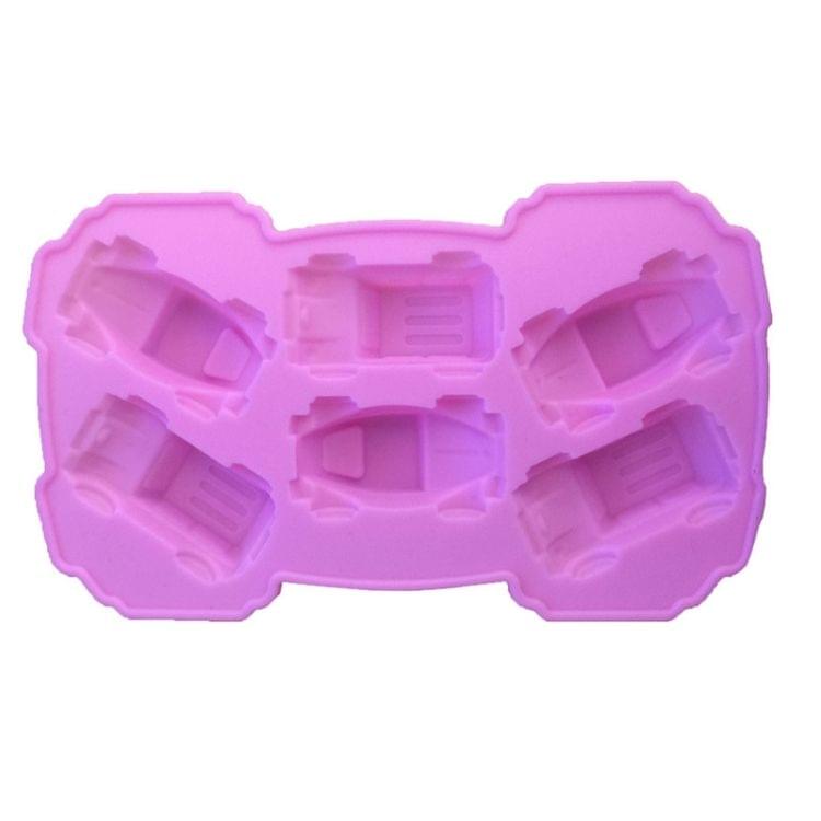 2 PCS 6-Wheeled Car Sports Car Creative Silicone Chocolate Mold Cake Silicone Soap Aroma DIY Jelly Mold