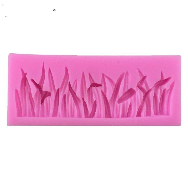 2 PCS Grass Decoration Liquid Silicone Mold Fondant Cake Mold