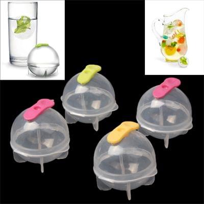 DIY Mini Versatile Ice Ball Mould Model Ice Ball Maker Tool (4pcs in one packaging, the price is for 4pcs)(White)