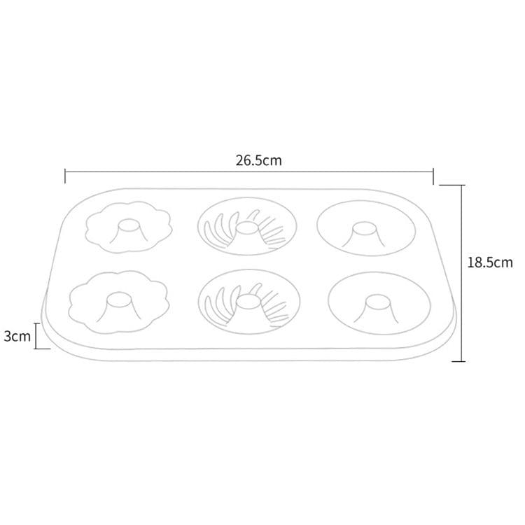 3 Flowers Type Donuts Cookie Mold Gold 6 Cups Cake Mold Baking Mold Cake Tools Bakeware Kitchen Accessories