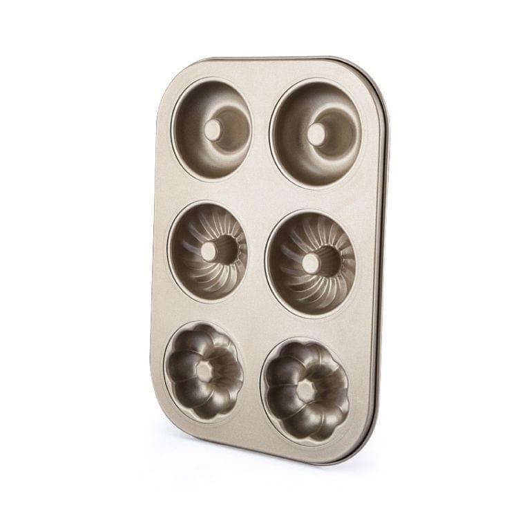 3 Flowers Type Donuts Cookie Mold Gold 6 Cups Cake Mold Baking Mold Cake Tools Bakeware Kitchen Accessories