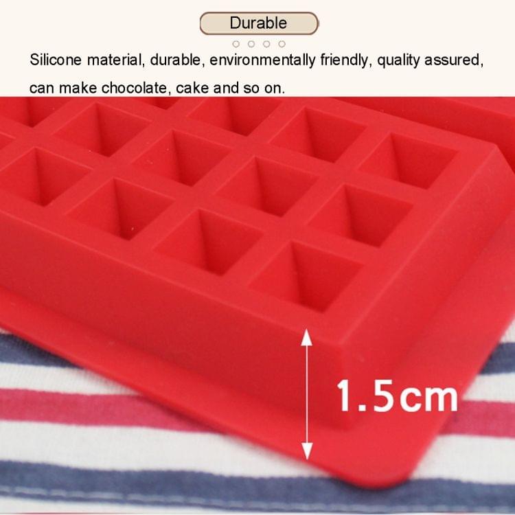 2 PCS DIY 4 Cavity Silicone Waffle Mold Bakery Tools Cake Chocolate Craft Candy Baking Mold, Random Style(Red)
