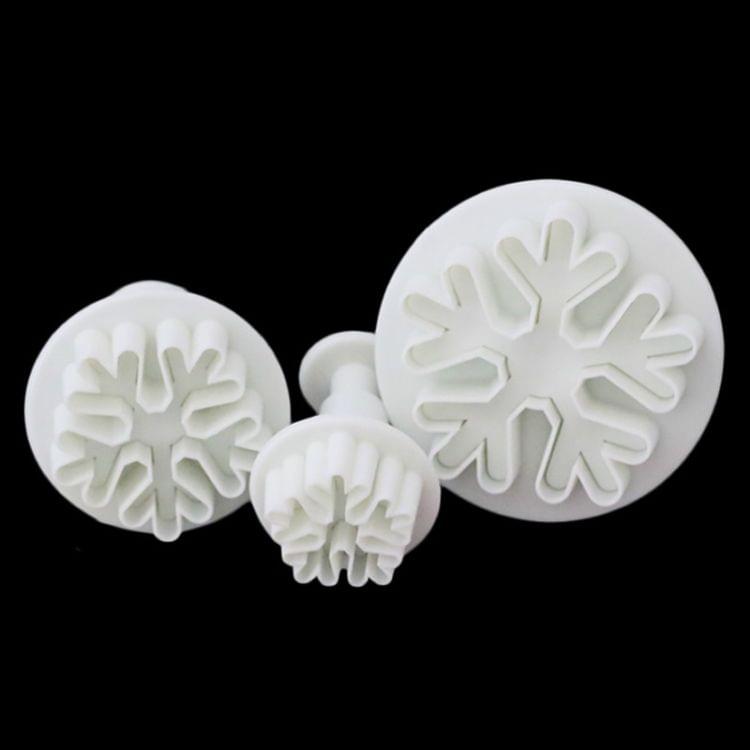 6 PCS Snowflake Spring Mould Fondant Cake Tool Biscuit Embossing Printing Mould DIY Baking Tools